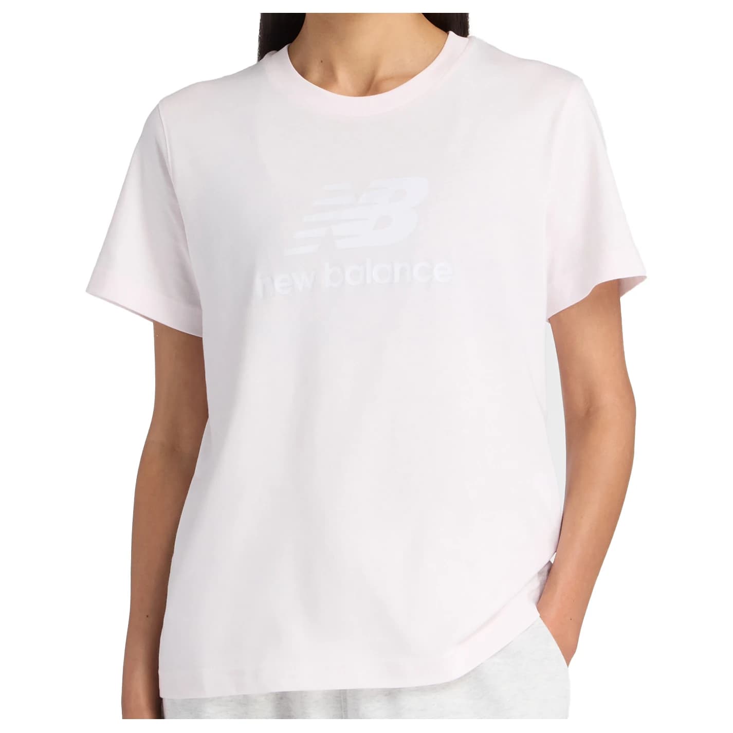 Дамска тениска New Balance Women's Sport Essentials Jersey Logo T-Shirt - Pink Salt