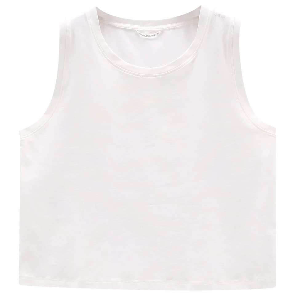 Дамски топ Jeanne Baret Women's Polynesia Sleeveless T-Shirt Top - B.Co Gesso / White
