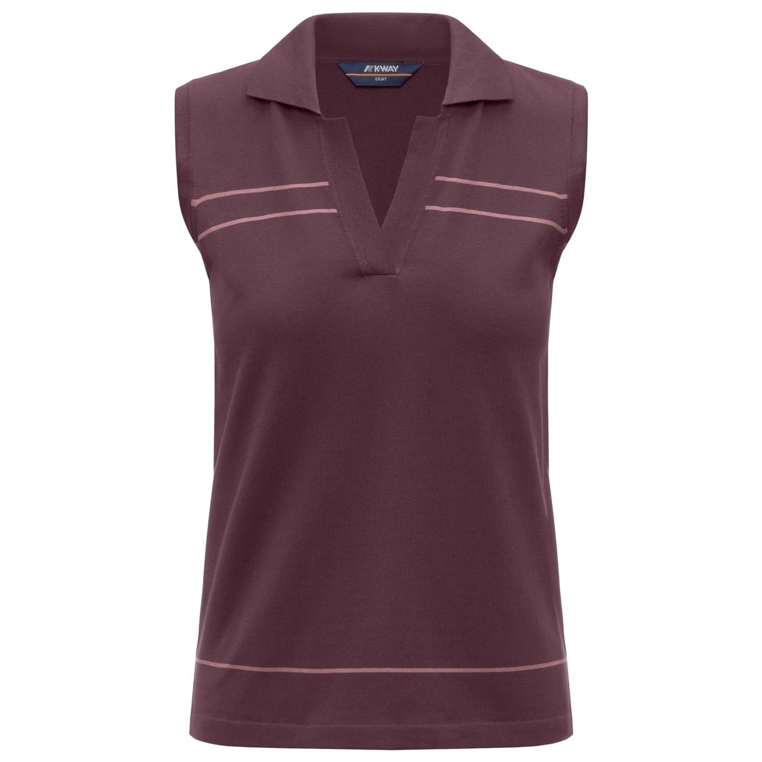 Дамска поло тениска K-Way Women's Jaligne Stripes Polo shirt - Violet Burnished / Violet