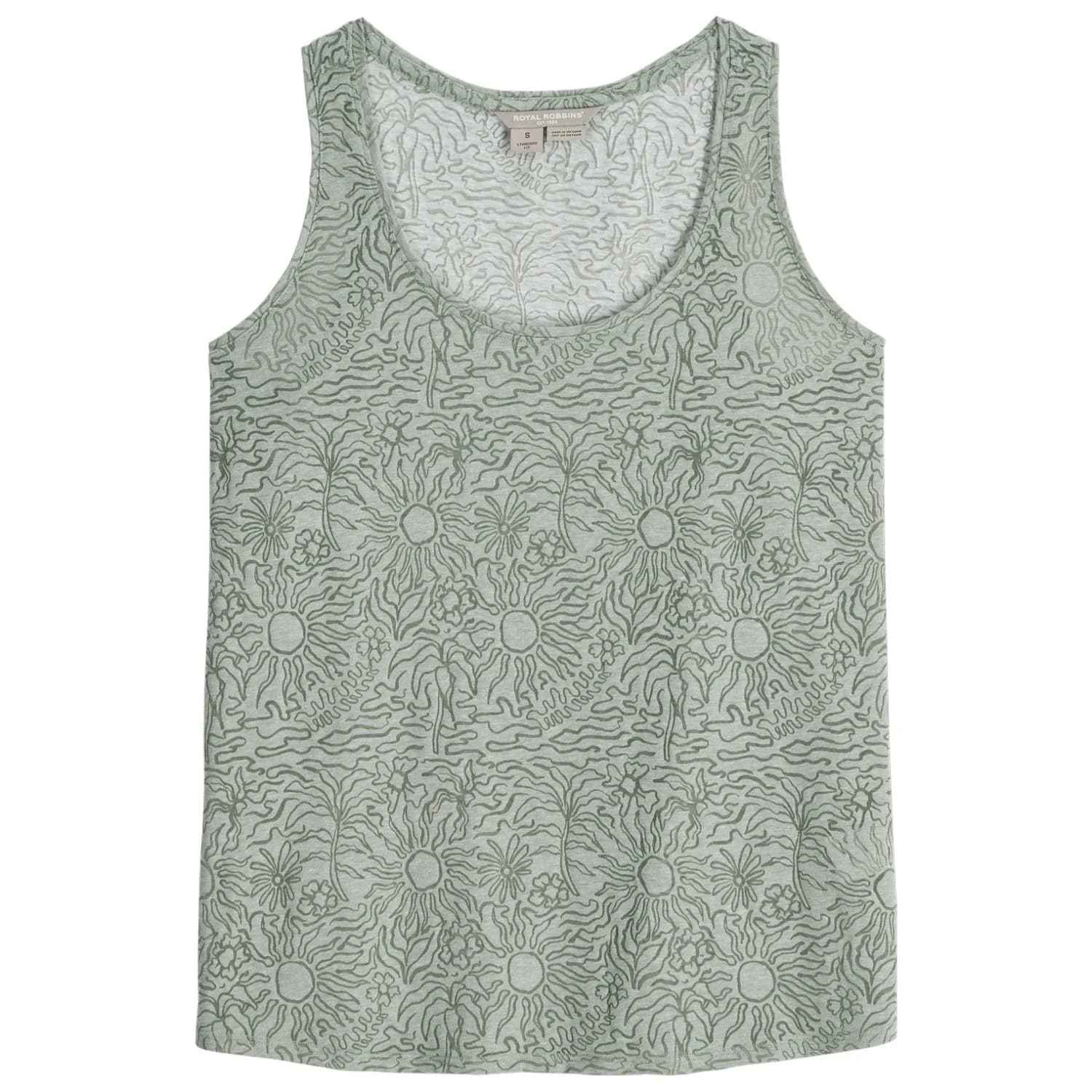 Потник с широка презрамка Royal robbins Women's Featherweight Tank Tank top - Sage Leaf Htr Sunburst Pt