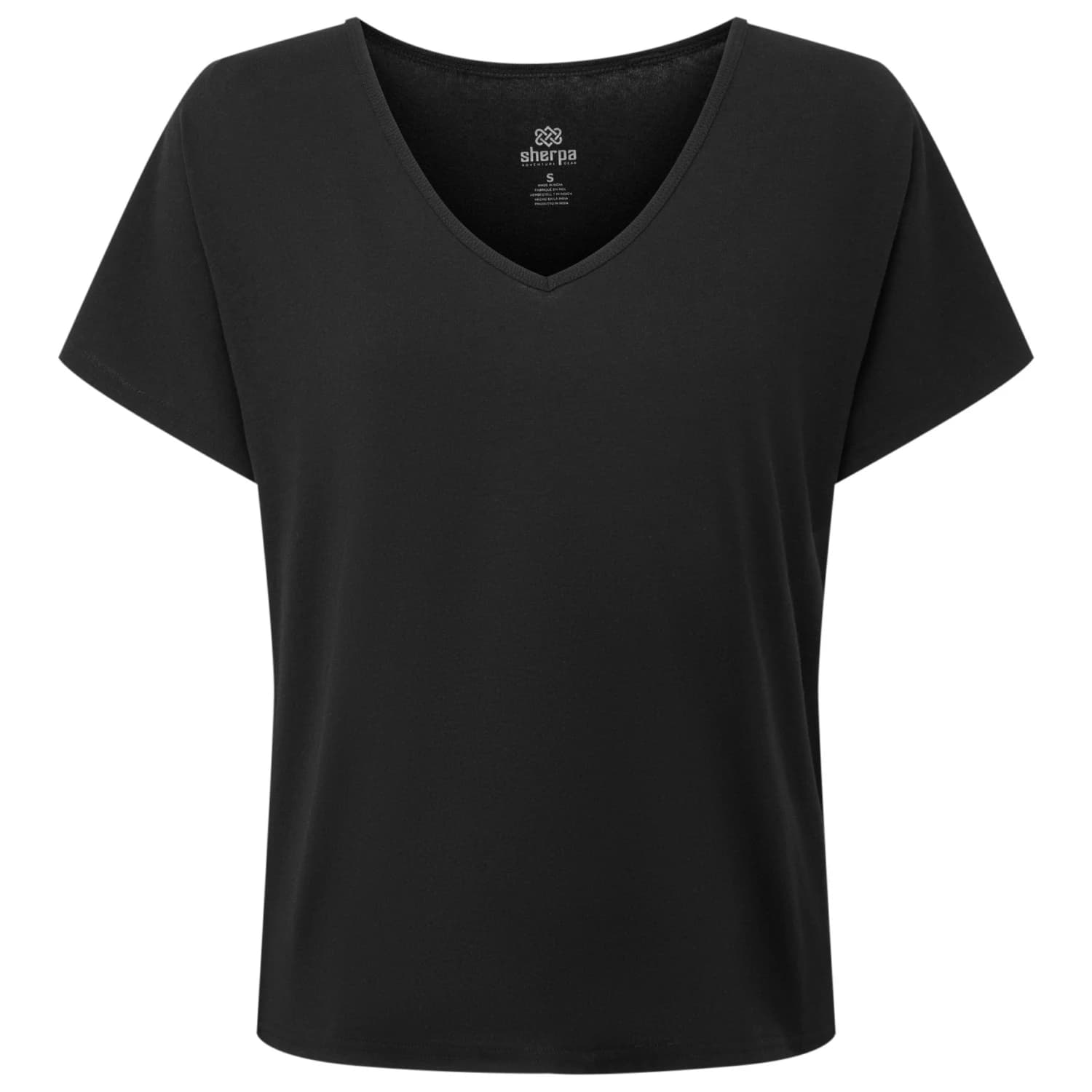 Дамска тениска Sherpa Women's Jutnu V-Neck Tee T-shirt - Black