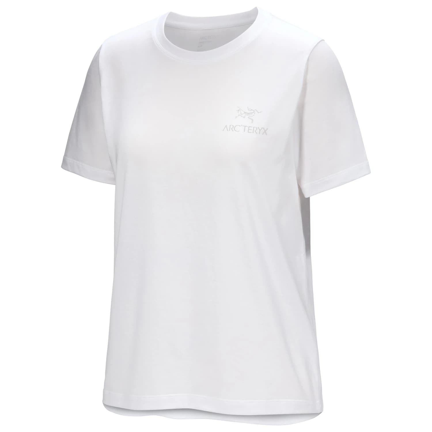 Дамска тениска Arc'teryx Women's Kragg SL Cotton Emblem Crew S/S T-shirt - White Light