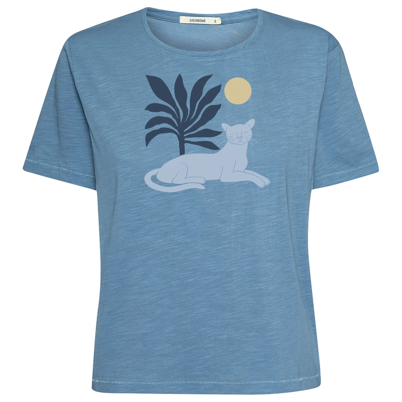 Дамска тениска GreenBomb Women's Panther Leaves Nova T-Shirt - Glacier Blue