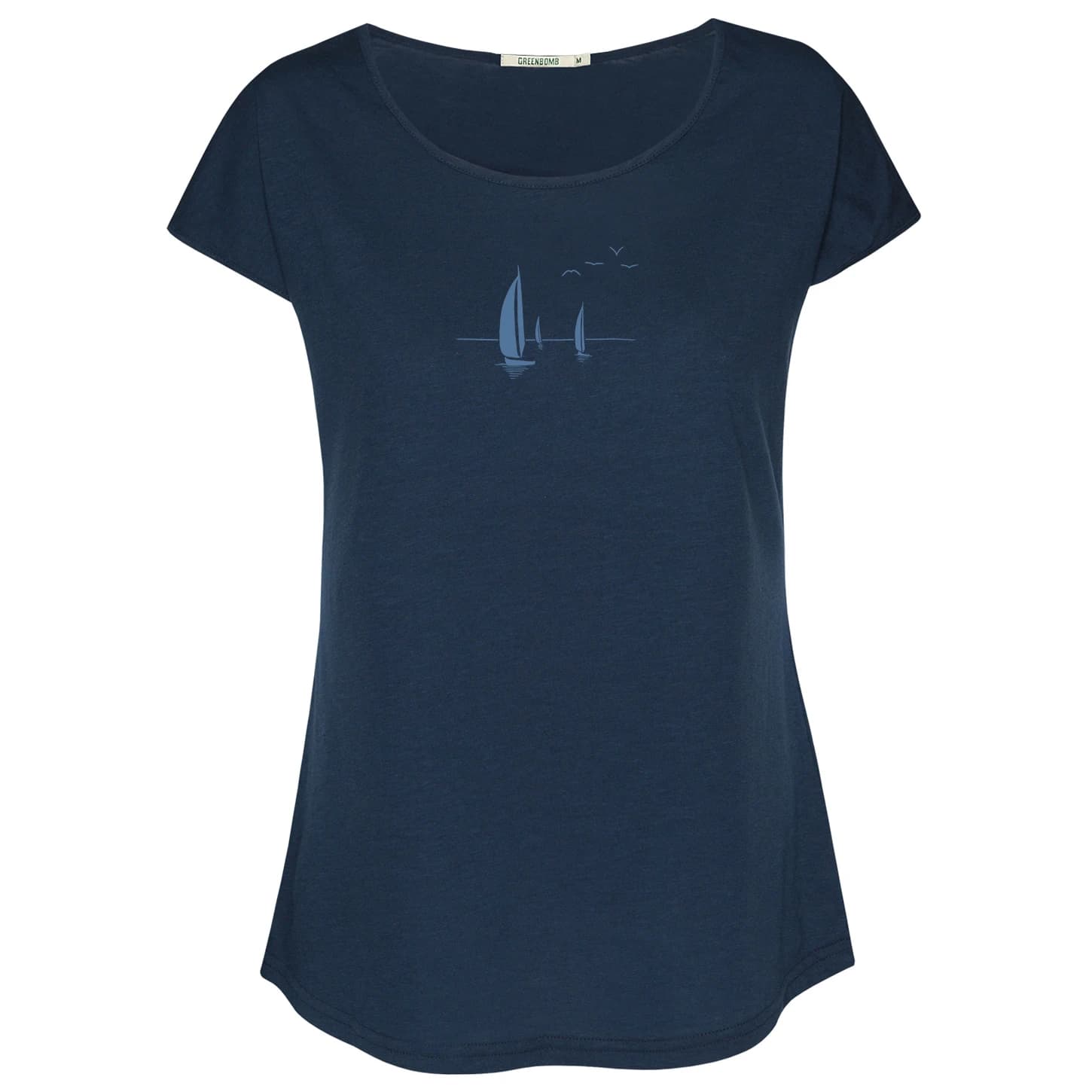 Дамска тениска GreenBomb Women's Sailing Vessel Cool T-Shirt - Navy