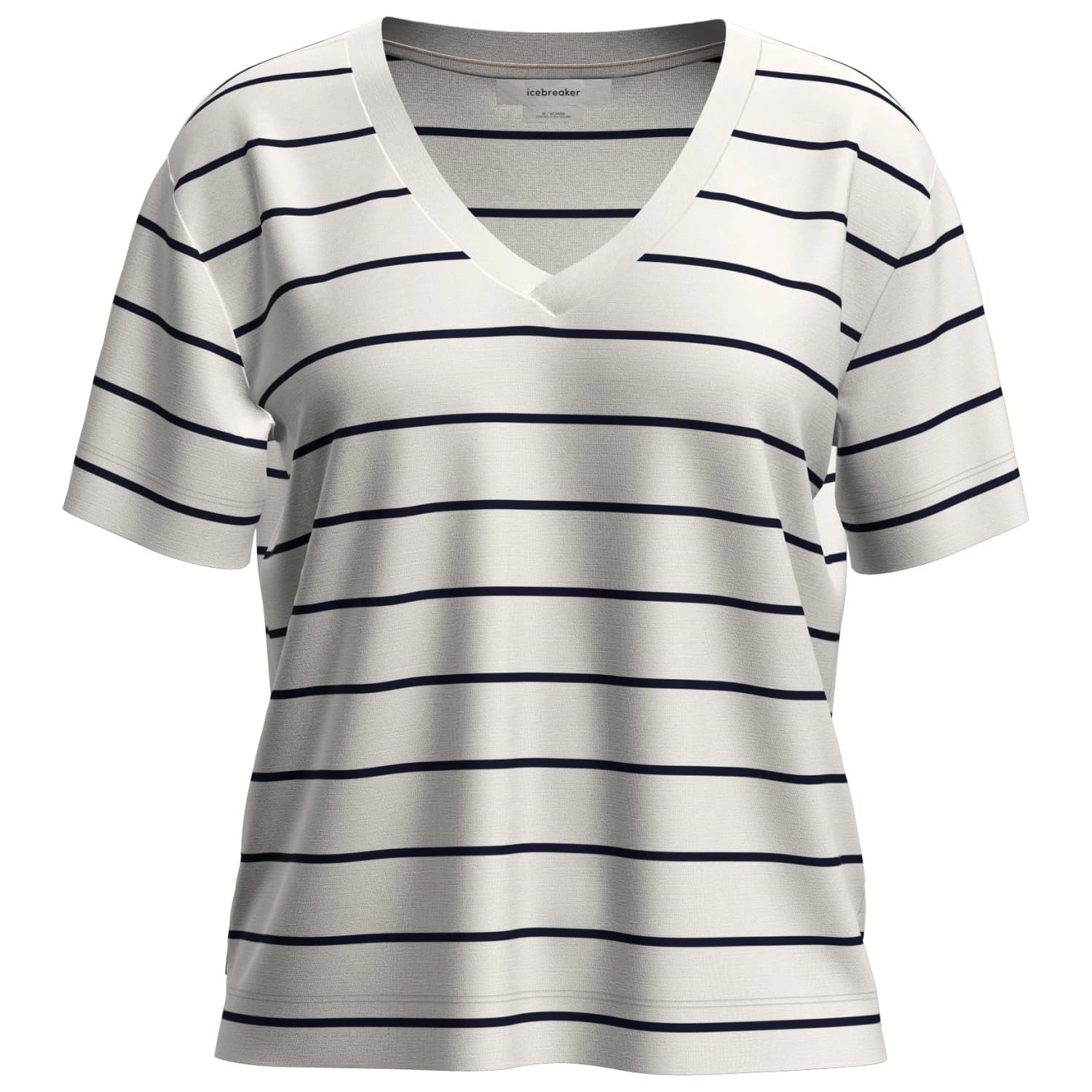 Дамска мериносова блуза Icebreaker Women's Merino 150 Tech Lite S/S Relaxed V-Neck Merino shirt - Undyed / Midnight Navy