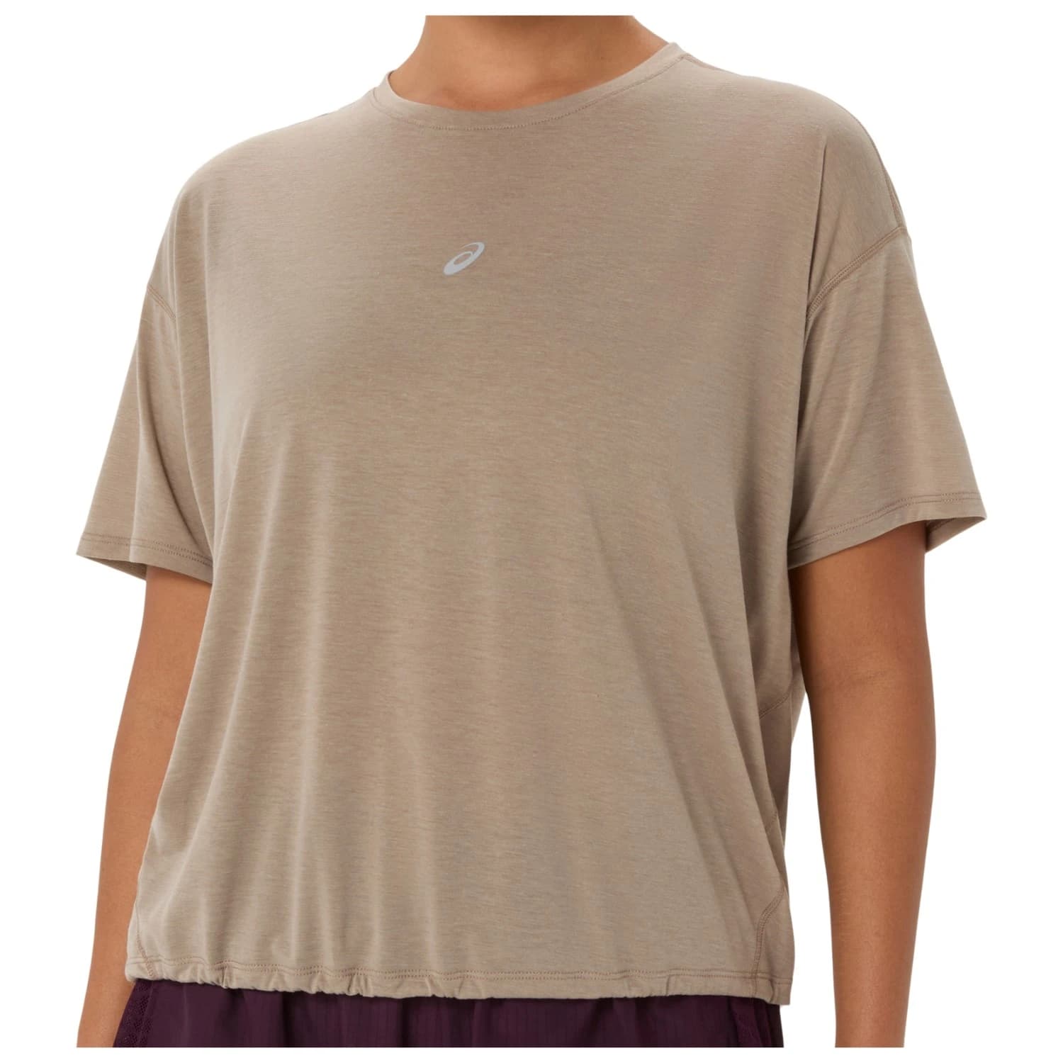 Дамска тениска Asics Women's Nagino Run S/S Top Running shirt - Greige