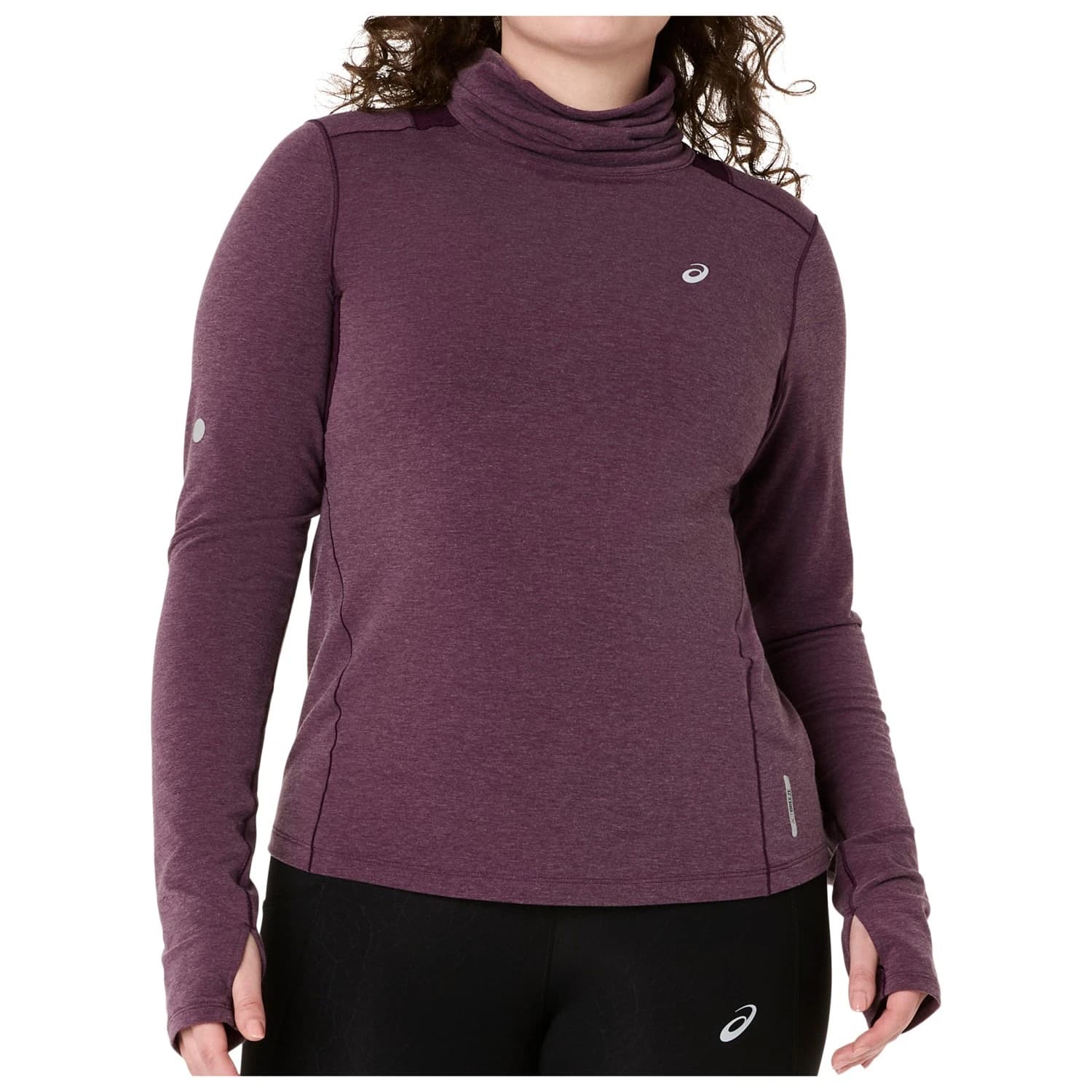 Дамска тениска Asics Women's Nagino Run Winter L/S Top Running shirt - Dark Aubergine
