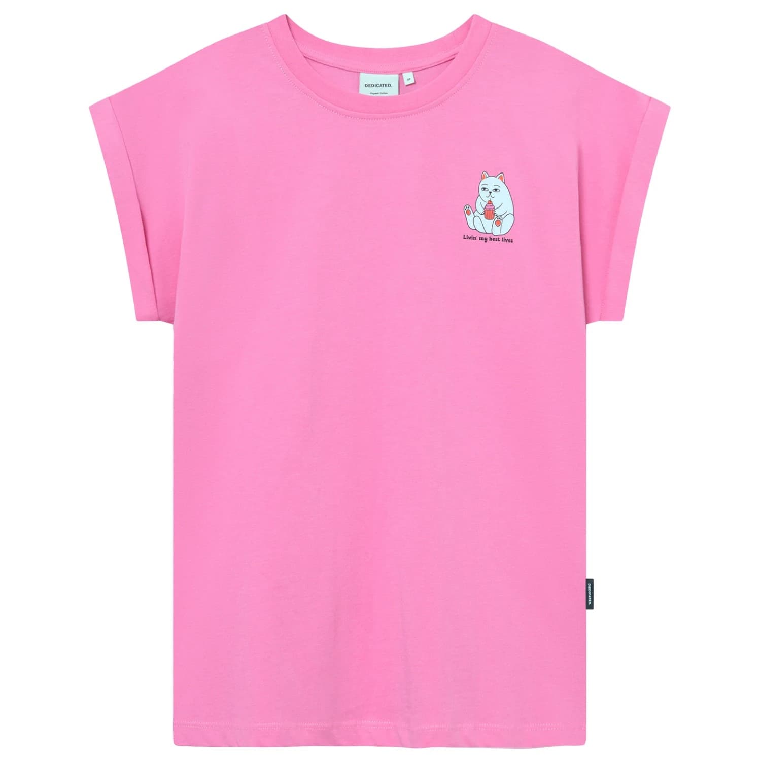 Дамска тениска DEDICATED Women's T-Shirt Visby T-shirt - Best Lives Moonlite Pink