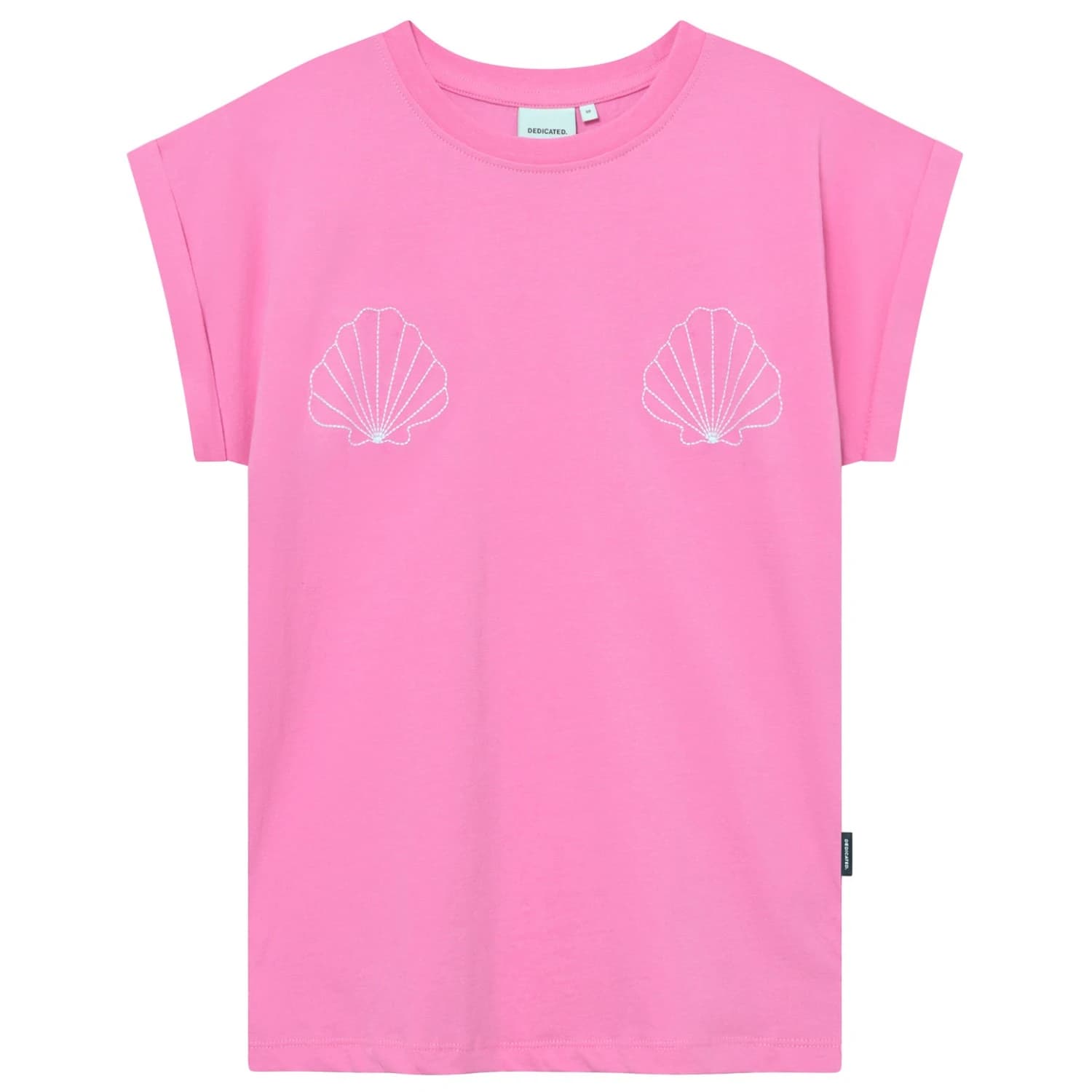 Дамска тениска DEDICATED Women's T-Shirt Visby T-shirt - Sea Shells Moonlite Pink