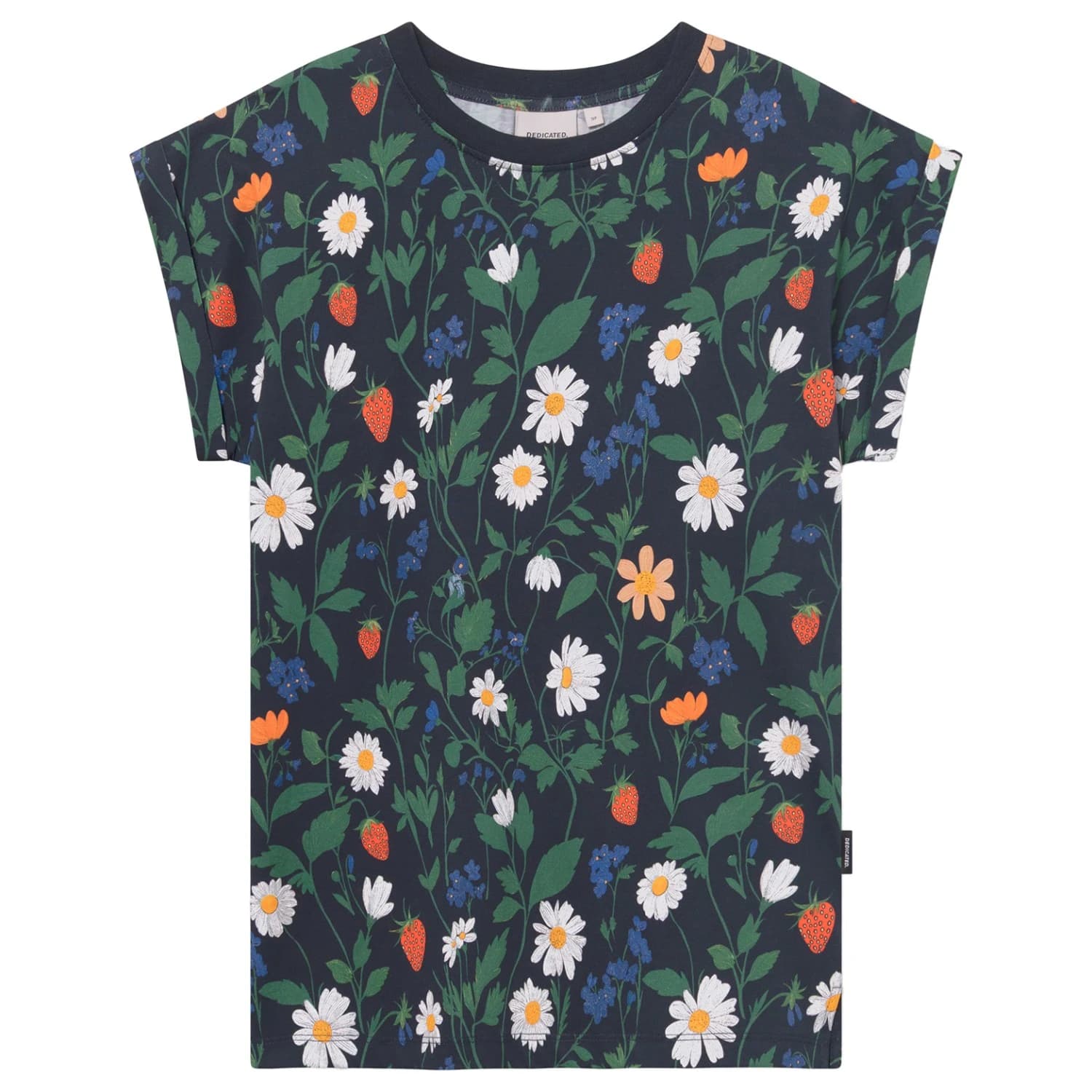 Дамска тениска DEDICATED Women's T-Shirt Visby T-shirt - Strawberry Field