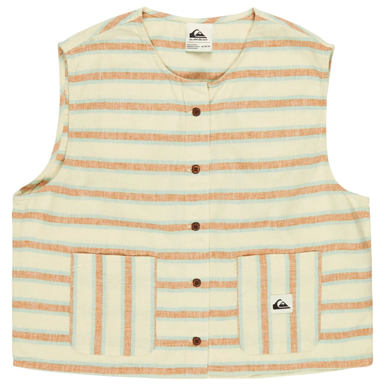 Дамски топ Quiksilver Women's Lomas Woven Top - Bone White Lomas Stripe