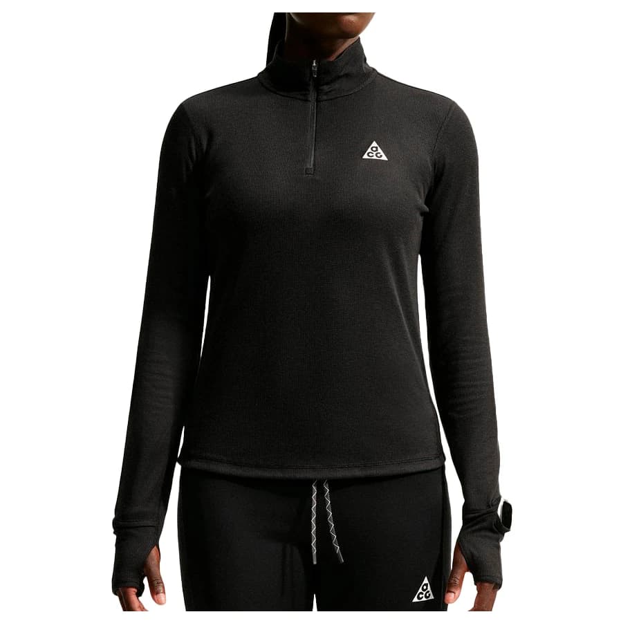 Дамска спортна тениска Nike Women's ACG Trail Dri-Fit Half Zip Midlayer Running shirt - Black / Black / Summit White