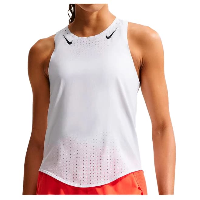 Дамски потник с широка презрамка Nike Women's AeroSwift Dri-FIT ADV Running Singlet Running shirt - White / Black