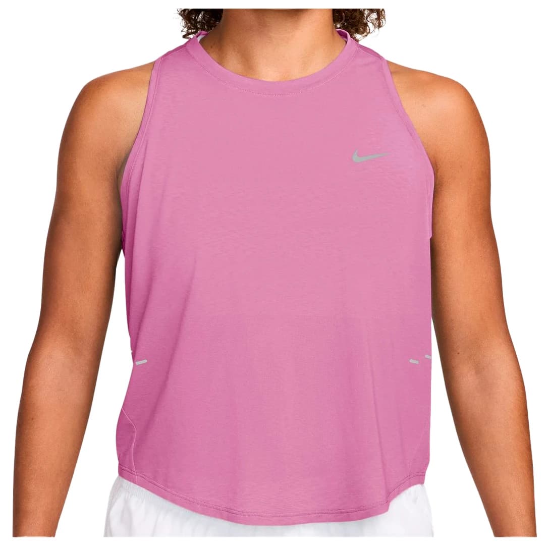 Дамски потник с широка презрамка Nike Women's Swift Breathe Running Tank Top - Light Magenta / Photon Dust / Reflective Silver