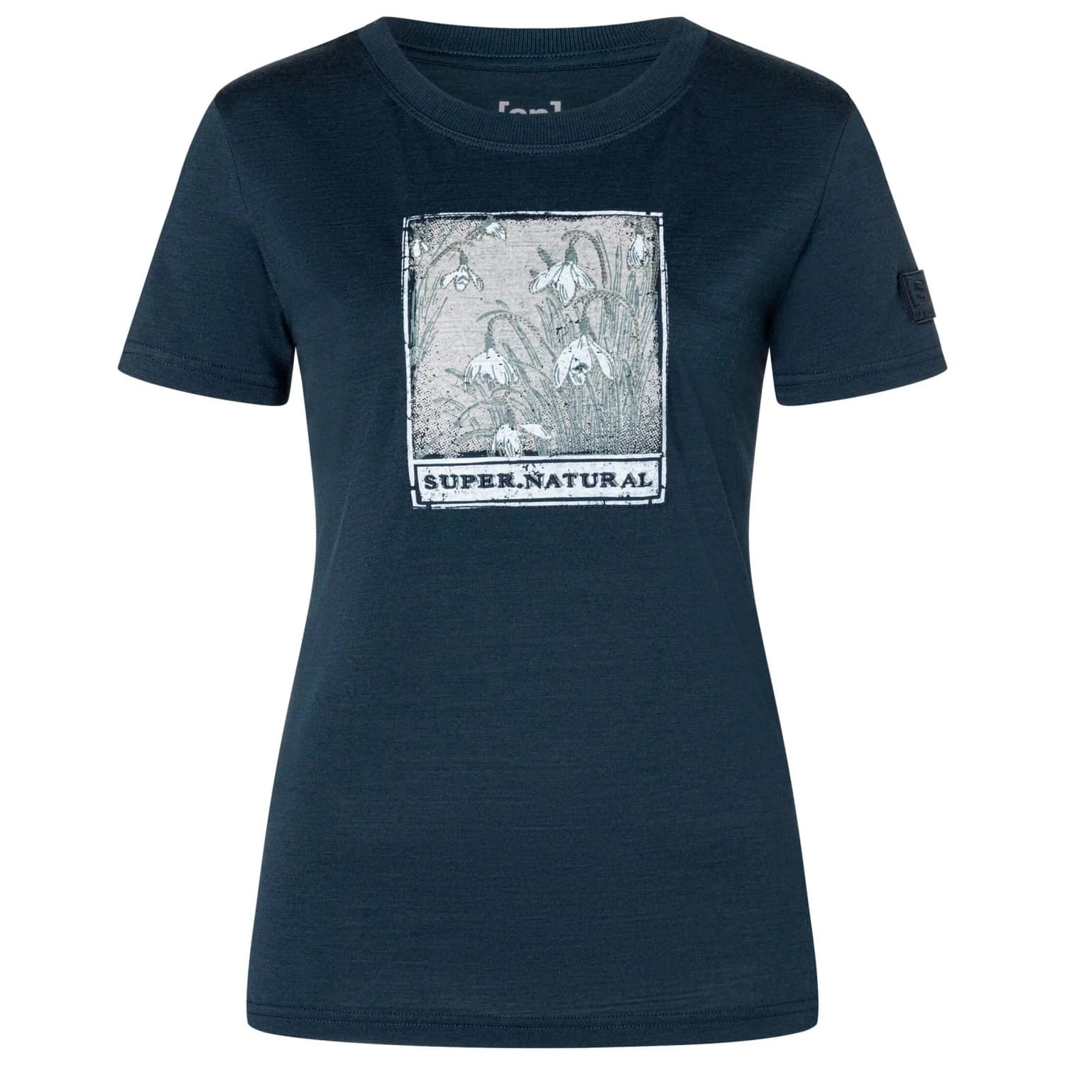 Дамска мериносова блуза super.natural Women's Snodrops Bio Jersey Tee Merino shirt - Blueberry / Various