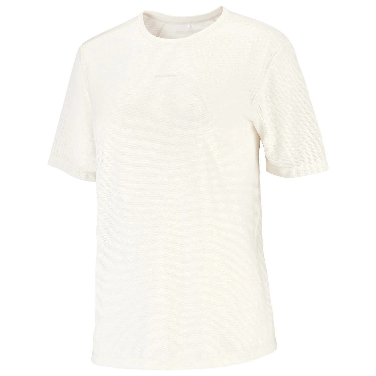 Дамска тениска Salomon Women's Shkout Core Short Sleeve Tee GFX Running shirt - Whisper White / Pink Frosting / Icy Pink