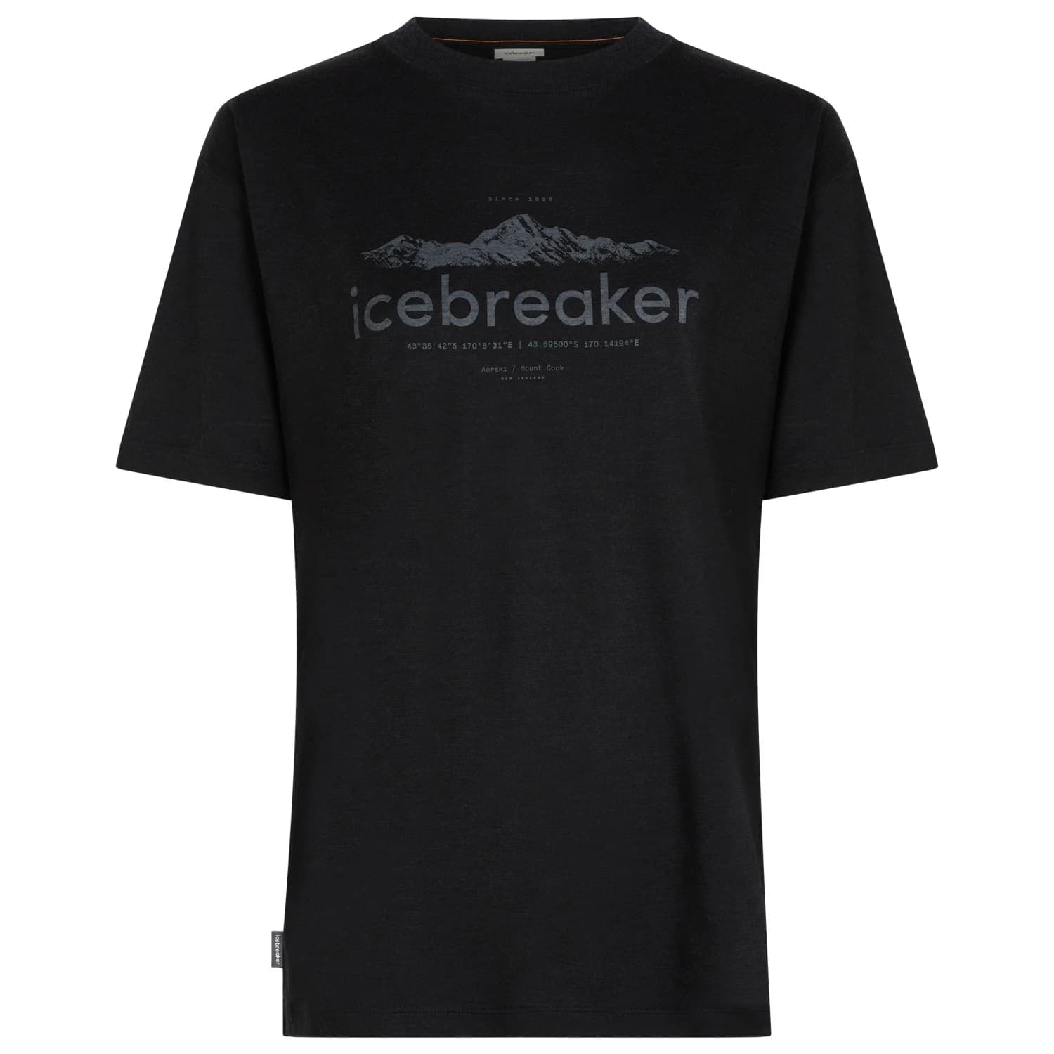 Дамска мериносова блуза Icebreaker Women's Merino 150 Tech Lite S/S Relaxed Heritage Merino shirt - Black