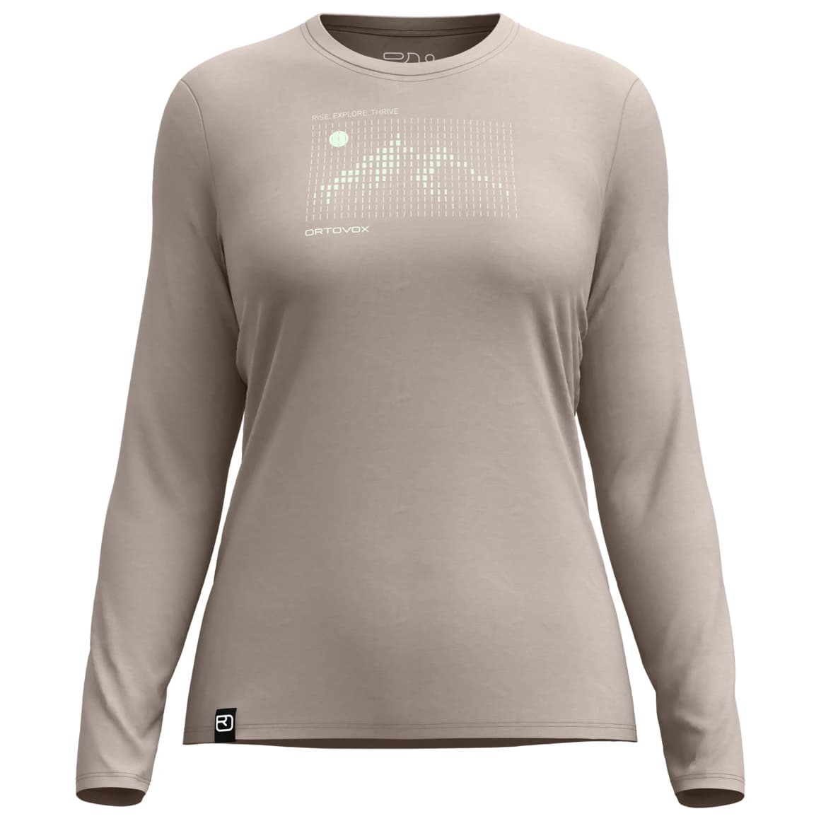 Дамска мериносова блуза Ortovox Women's 185 Merino Sunrise L/S Merino shirt - Dark Linen