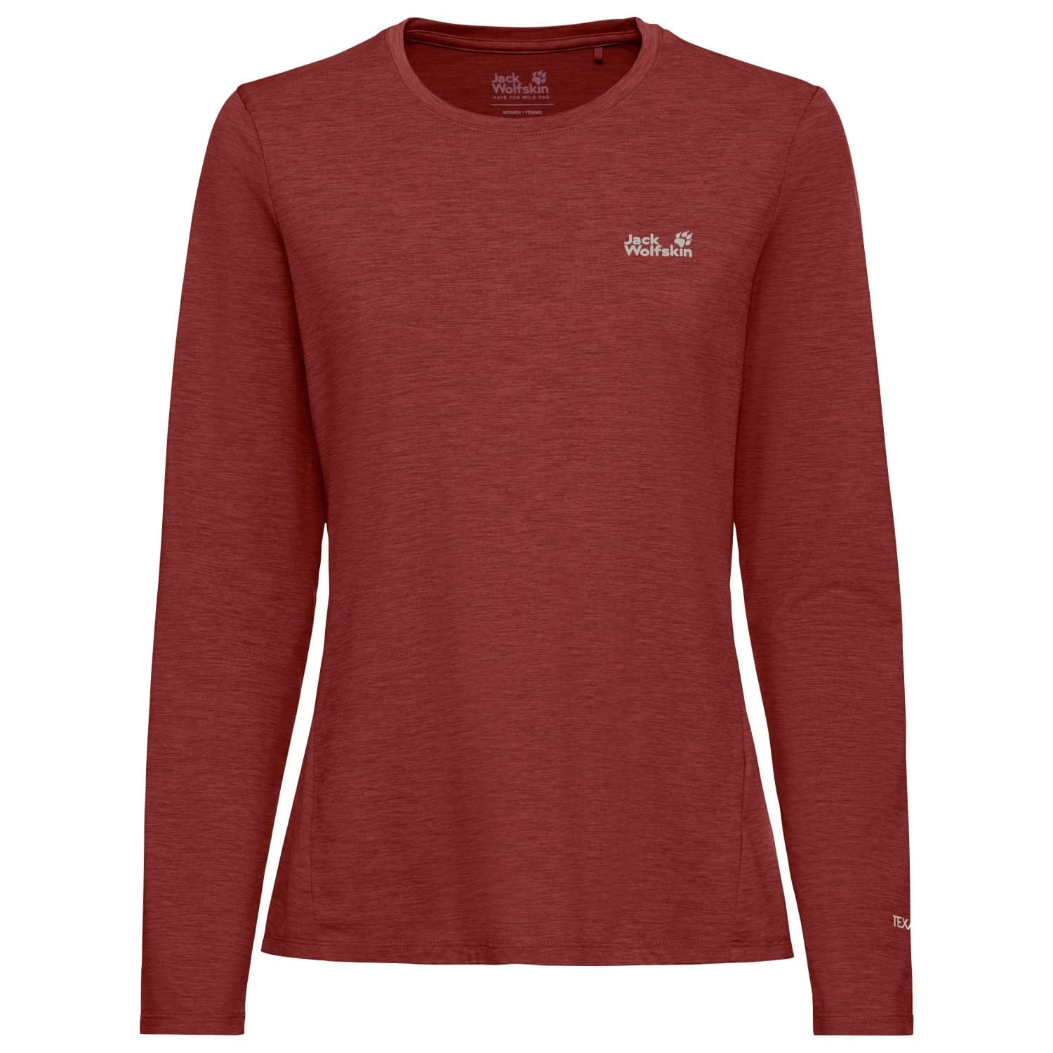 Спортна тениска Jack Wolfskin Women's Trail L/S Sport shirt - Merlot