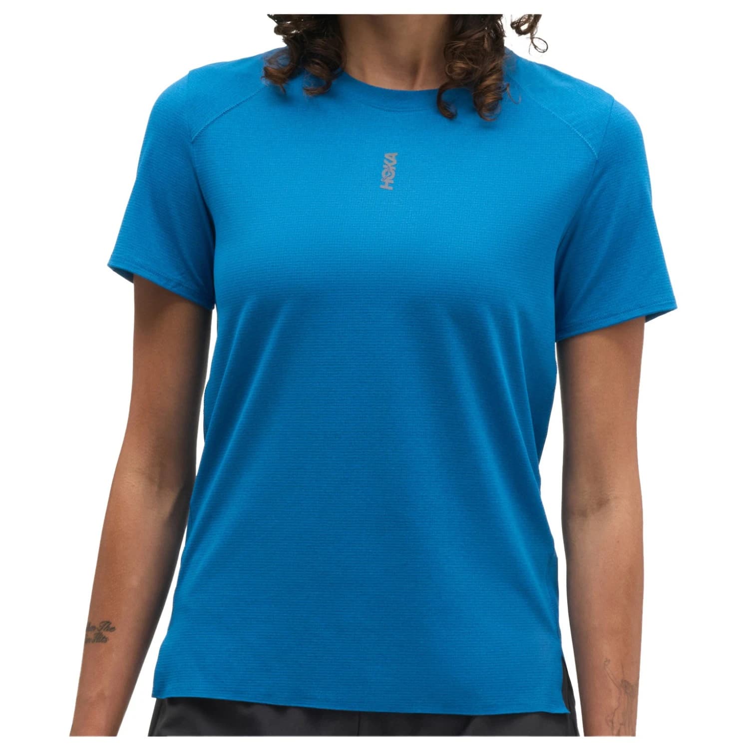 Дамска тениска HOKA Women's Everyrun Short Sleeve Running shirt - Night Glow Blue