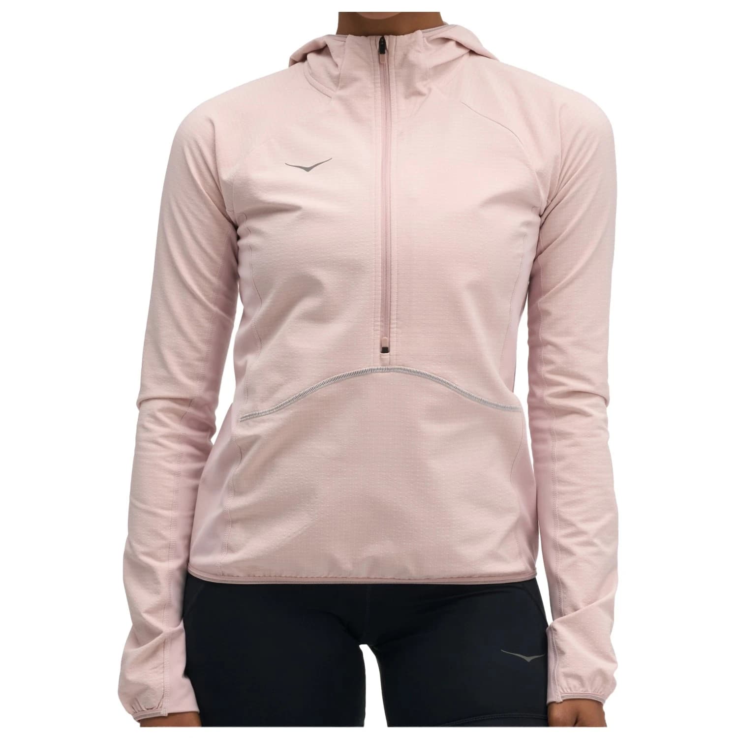 Тениска HOKA Women's Skyglow Half-Zip Running shirt - Pink Opal
