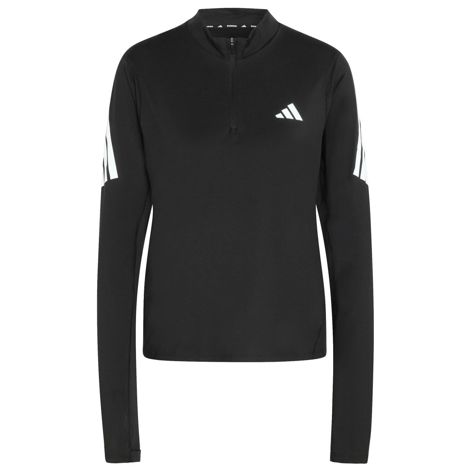 Дамска тениска adidas Women's ADI365 Running Iconic Half Zip Running shirt - Black