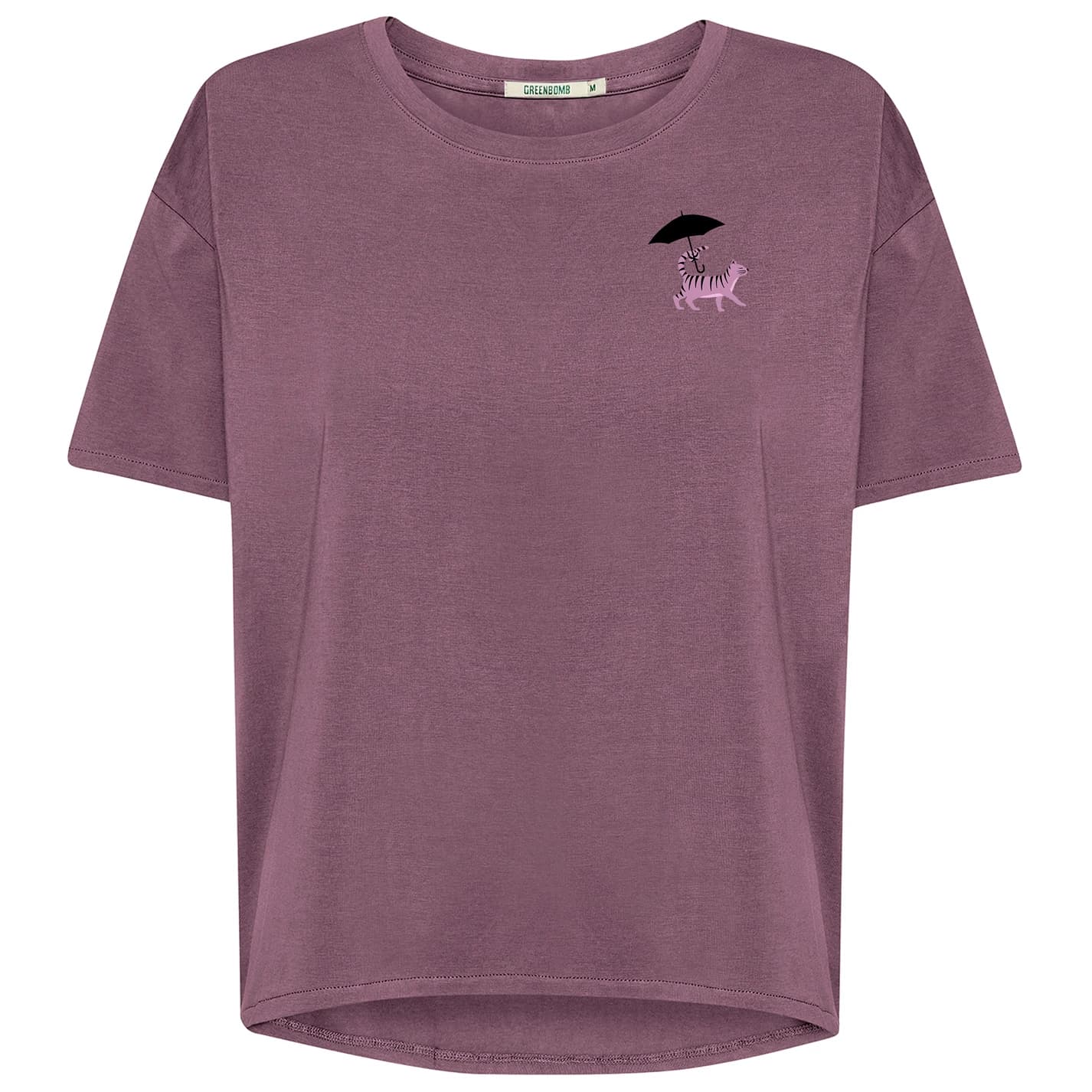 Дамска тениска GreenBomb Cat Walk Feel T-shirt - Moorberry