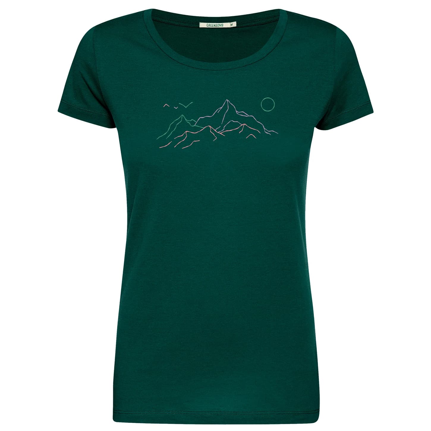 Дамска тениска GreenBomb Contours Loves T-shirt - Petrol Green
