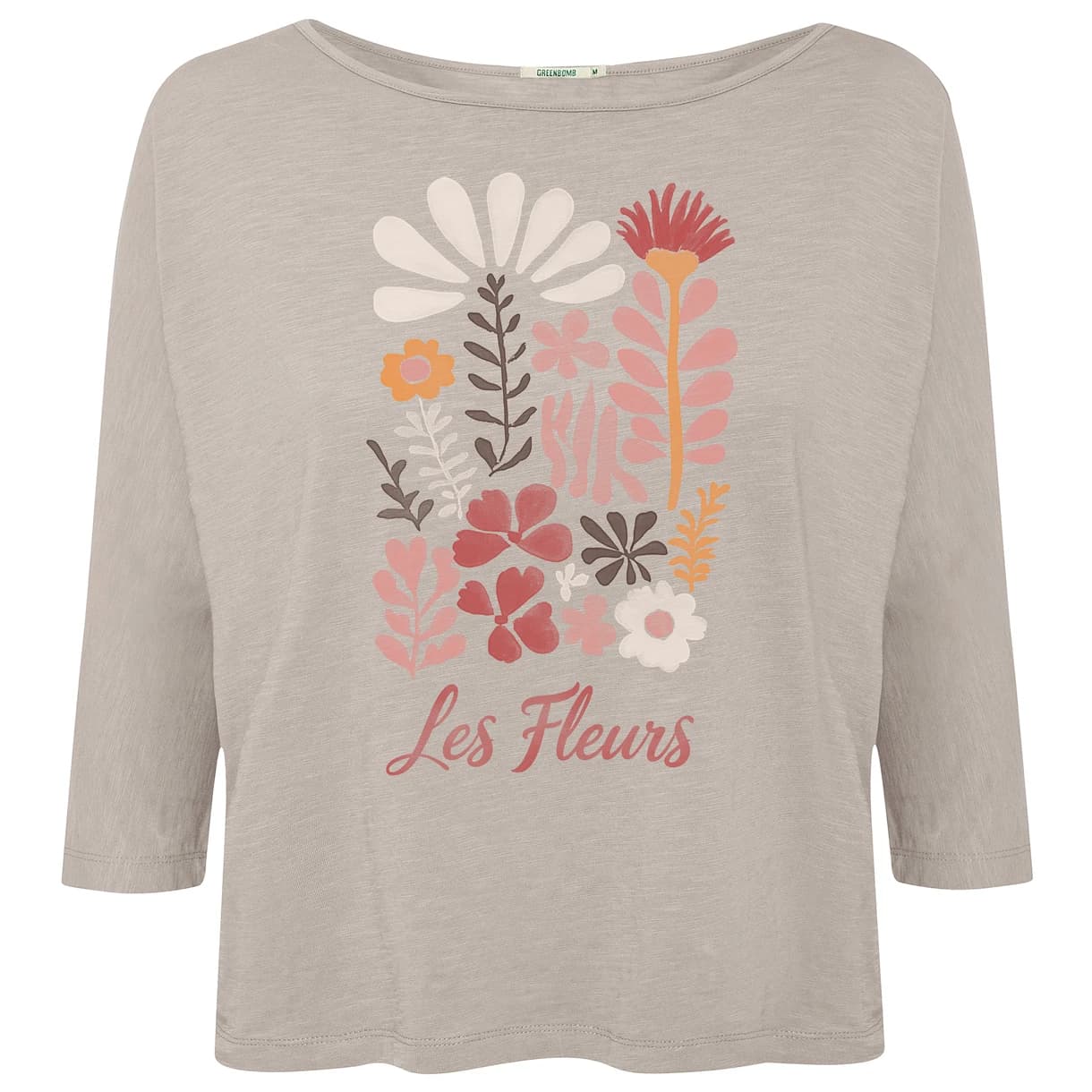 Дамска тениска GreenBomb Les Fleurs Simper T-shirt - Sandstone