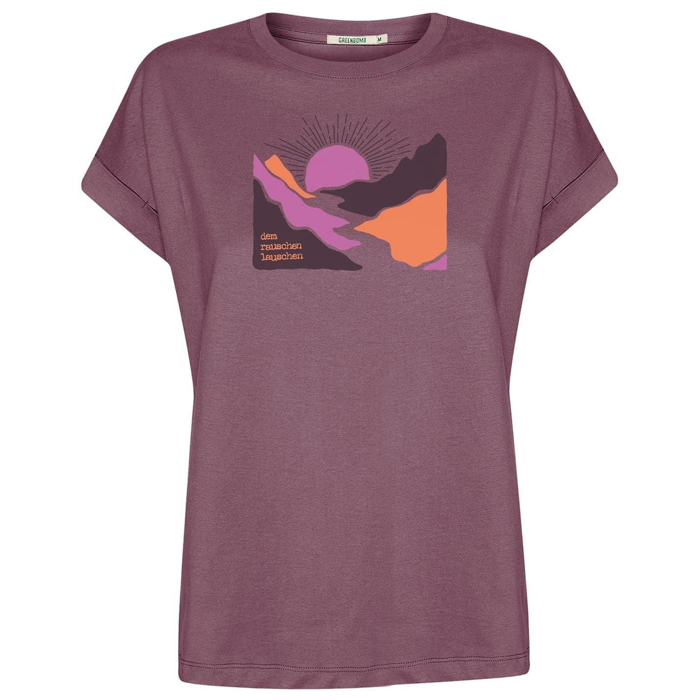 Дамска тениска GreenBomb River Sundown Loony T-shirt - Moorberry