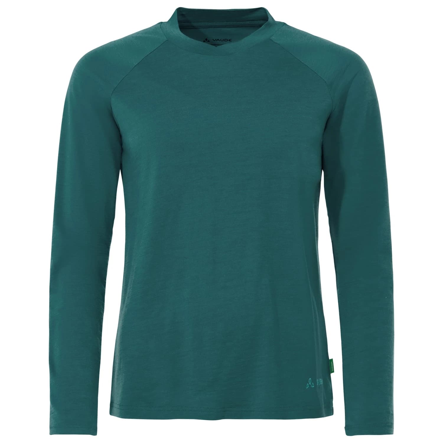 Дамска мериносова блуза Vaude Women's Essential Wool L/S T-Shirt Merino shirt - Dark Fjord Green