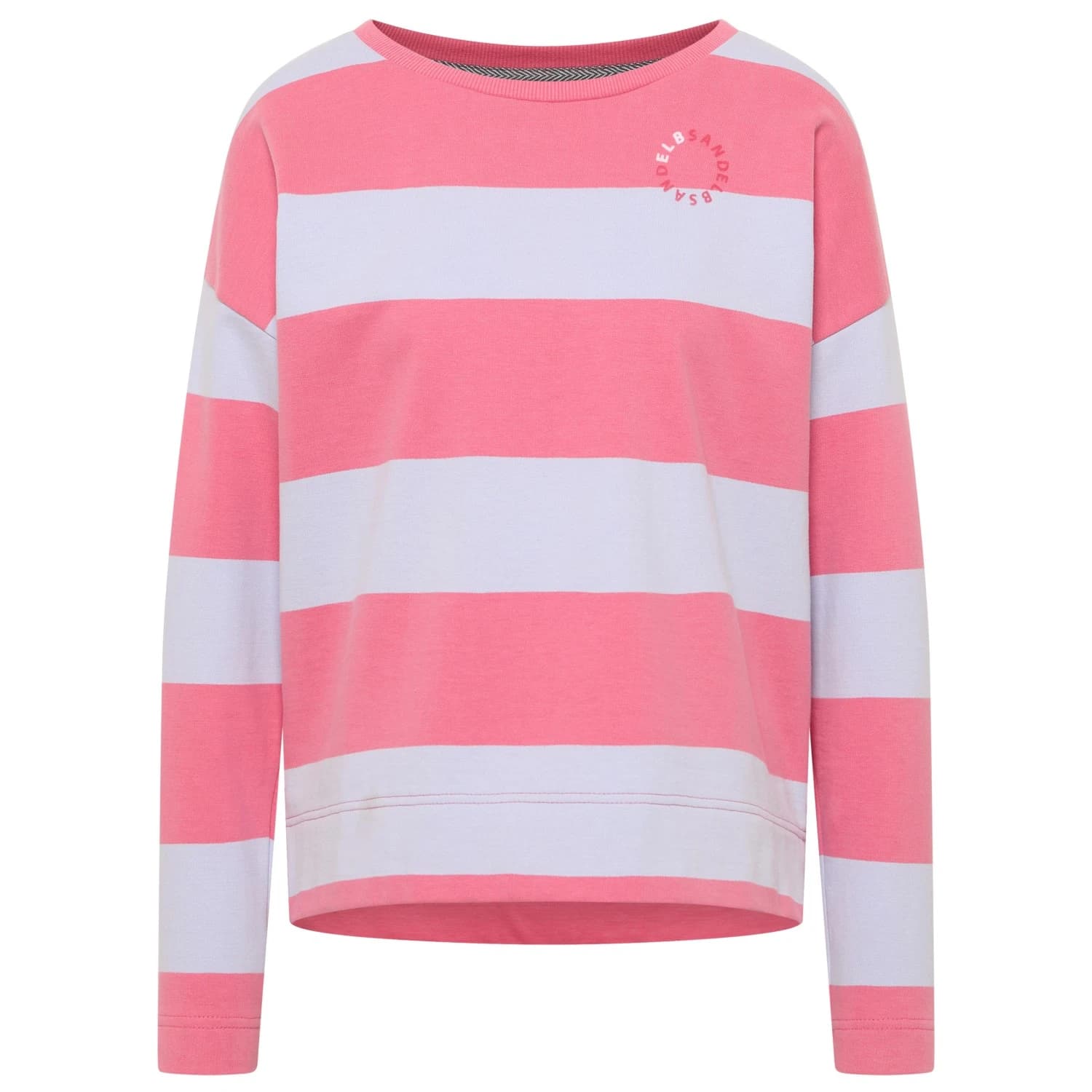 Дамска блуза с дълъг ръкав ELBSAND Women's Hilma Longsleeve - Vintage Rose / Lilac Frost / Stripe
