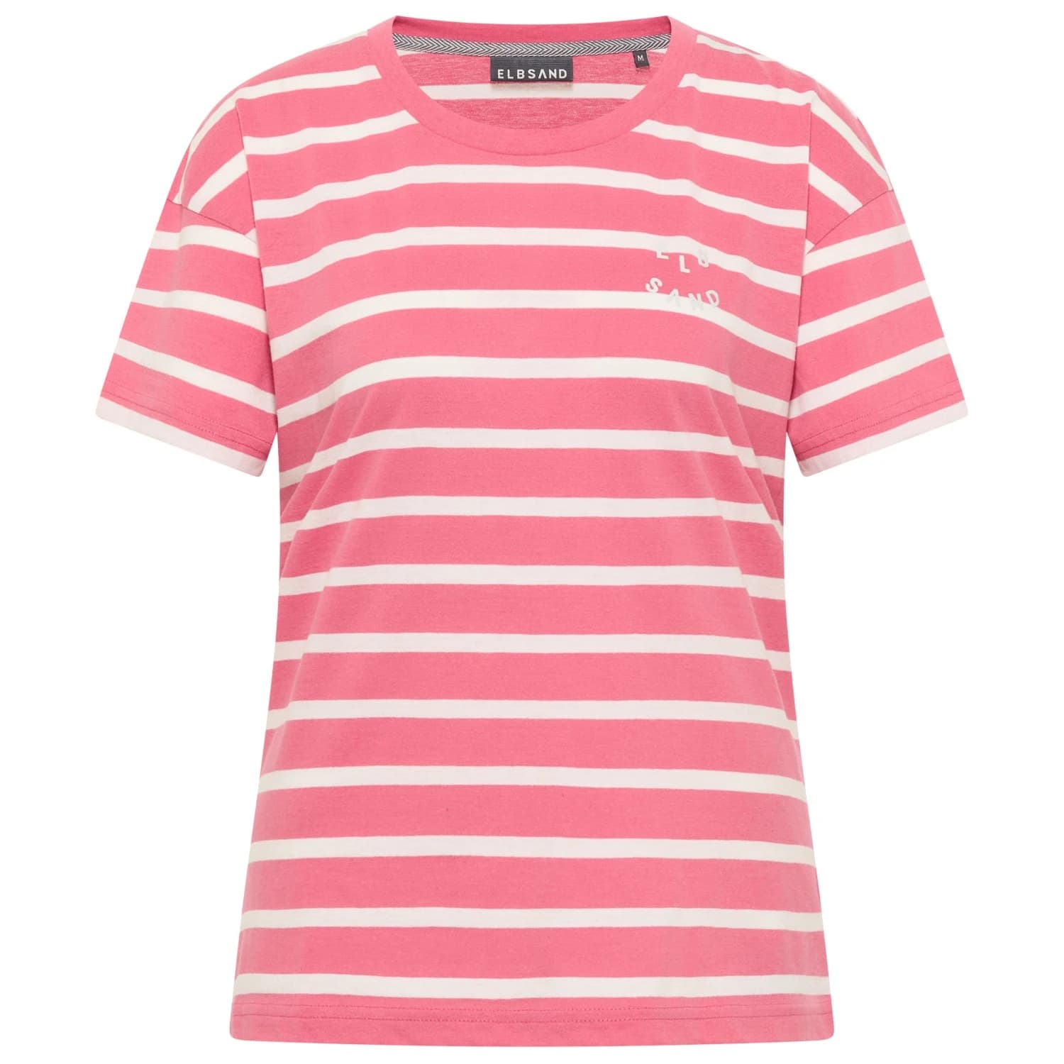 Дамска тениска ELBSAND Women's Uumi T-shirt - Vintage Rose / Cloud White / Stripe