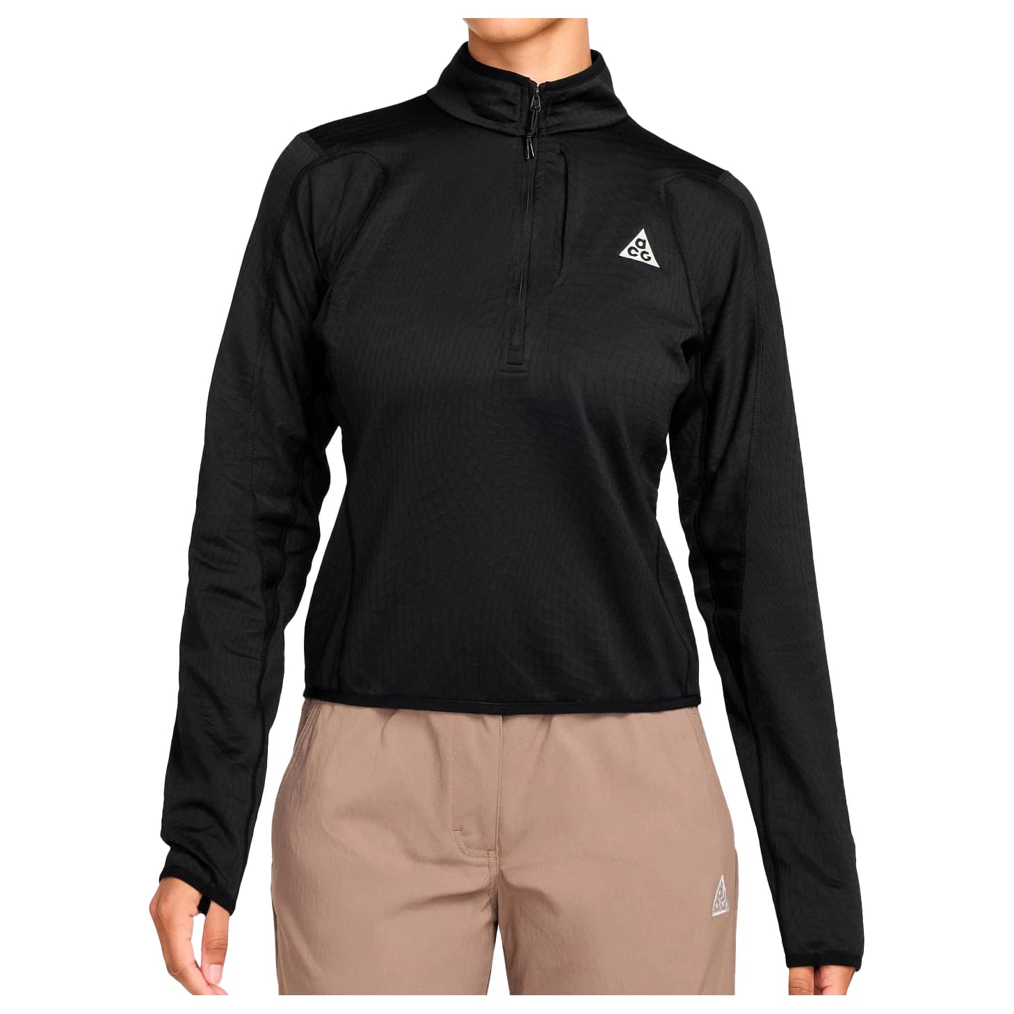 Дамска спортна тениска Nike Women's ACG Therma Fit Wolf Grid Half Zip Top Sport shirt - Black / Summit White