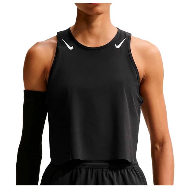 Дамски потник с широка презрамка Nike Women's Aeroswift Dri-Fit ADV Crop Tank Tank top - Black / White