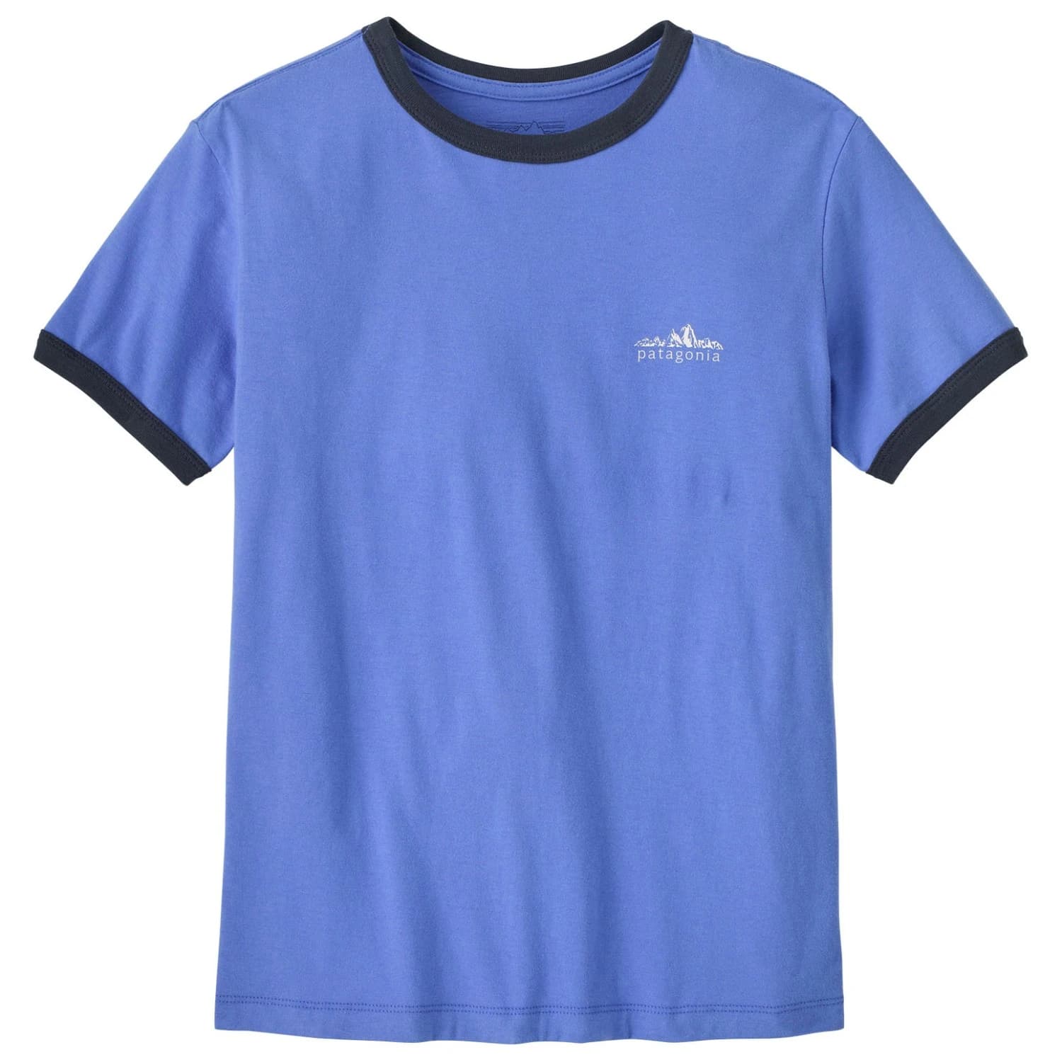 Дамска тениска Patagonia Women's Fitz Roy Foothills Ringer Tee T-shirt - Diver Blue