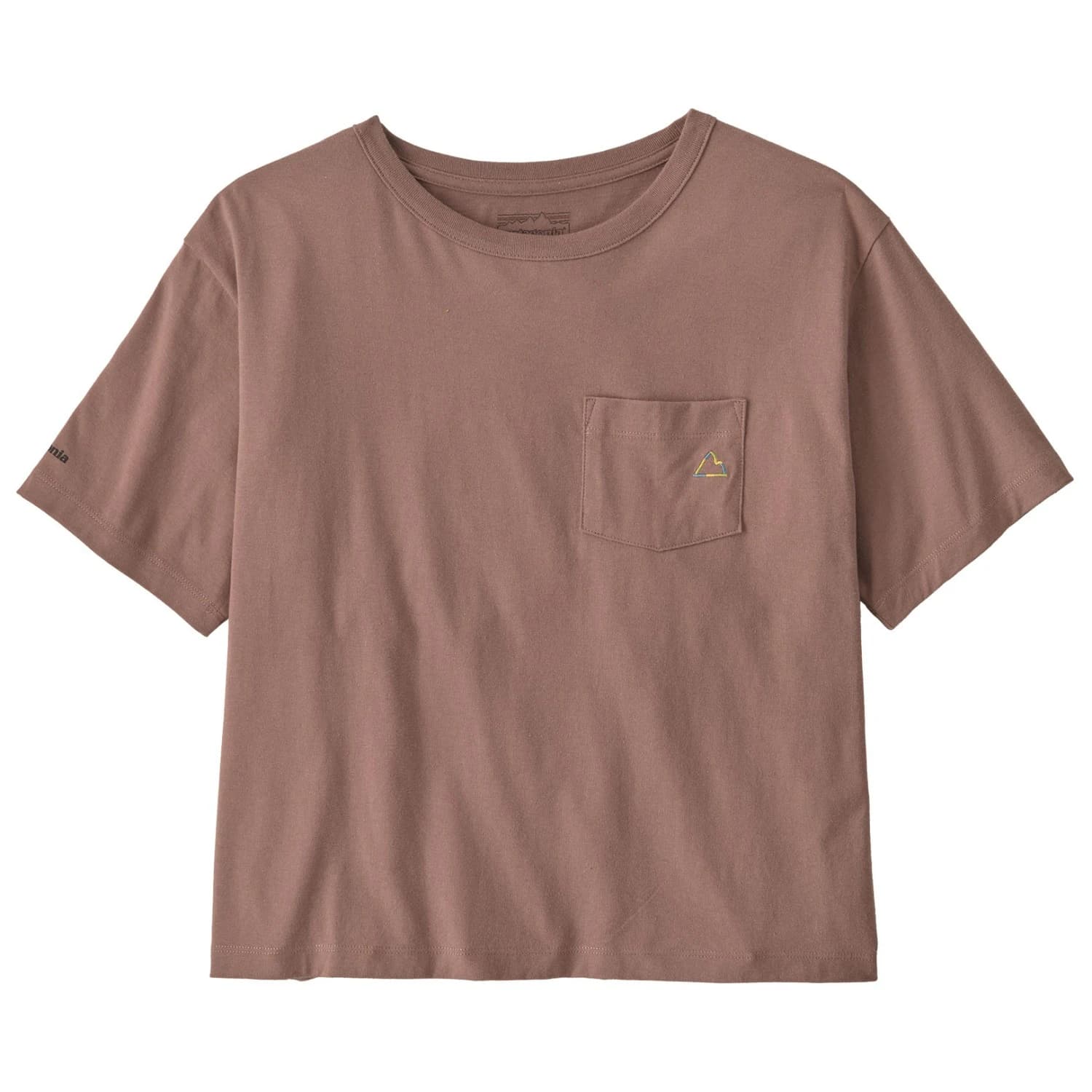 Дамска тениска Patagonia Women's Fitz Roy Massif Easy Cut Pocket Tee T-shirt - Moonrise Taupe