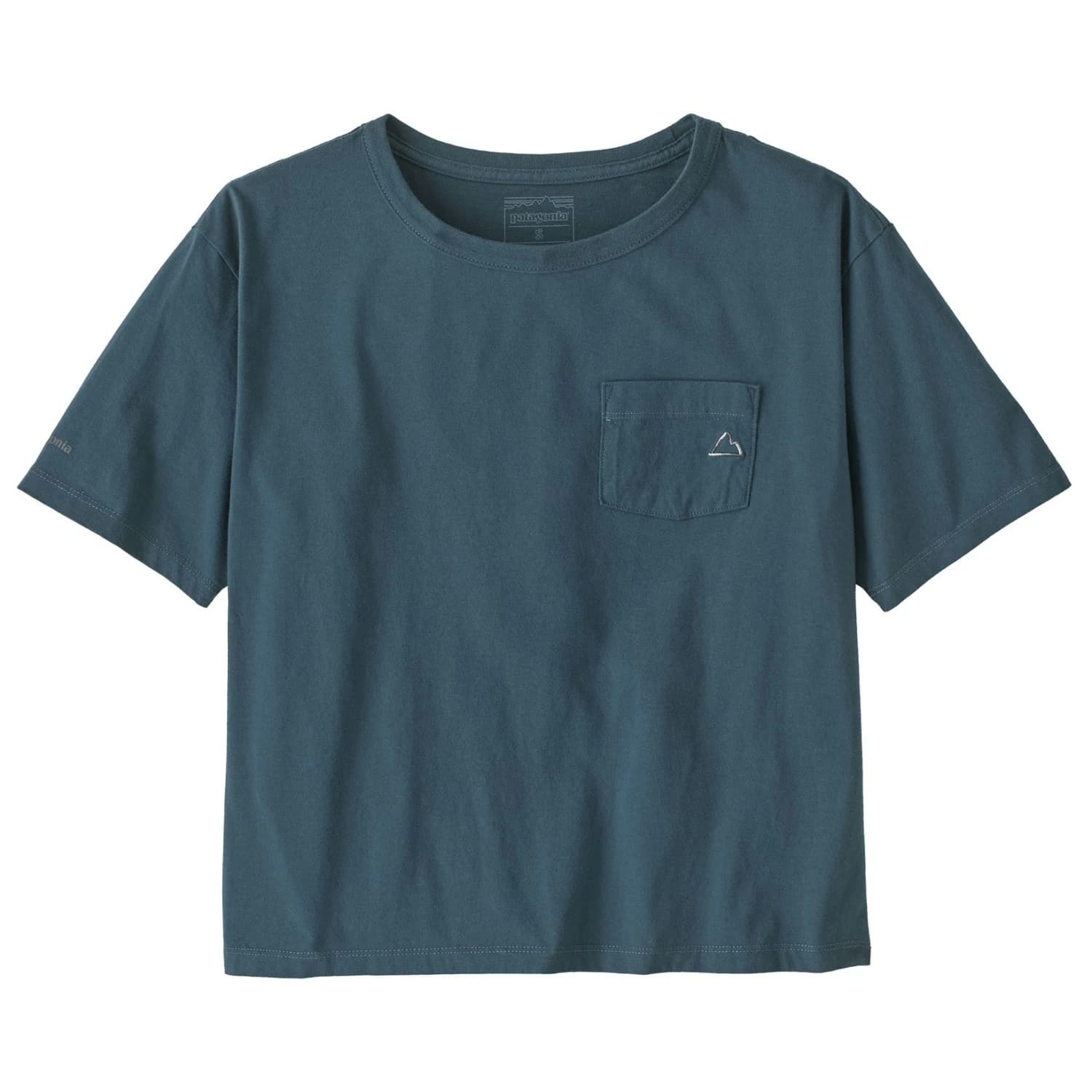 Дамска тениска Patagonia Women's Fitz Roy Massif Easy Cut Pocket Tee T-shirt - Summit Blue