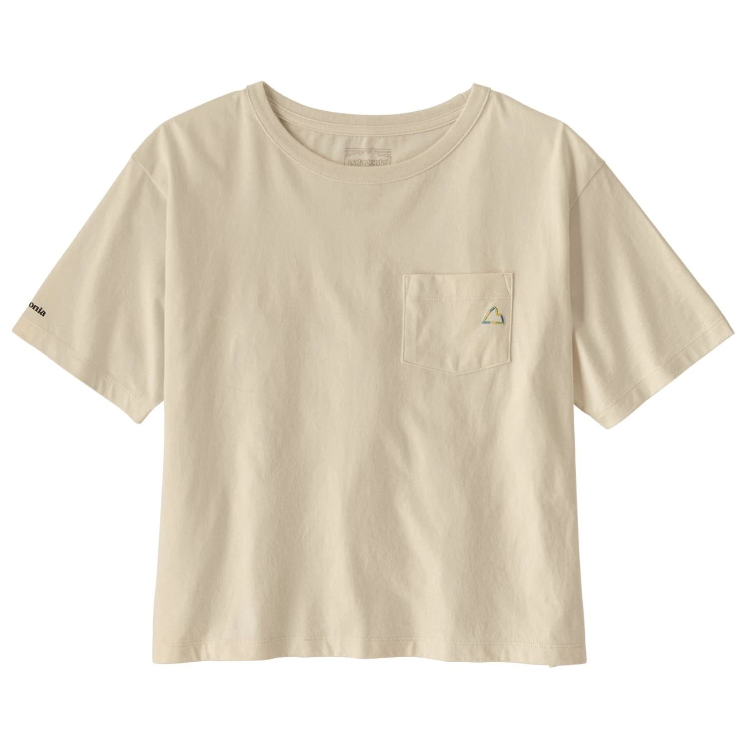 Дамска тениска Patagonia Women's Fitz Roy Massif Easy Cut Pocket Tee T-shirt - Undyed Natural