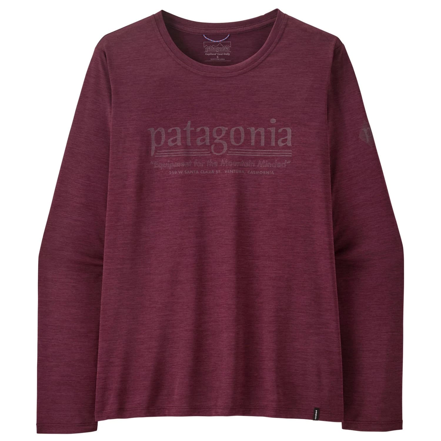 Дамска спортна тениска Patagonia Women's L/S Capilene Cool Daily Shirt Sport shirt - Berry Fig / Light Berry Fig X-Dye