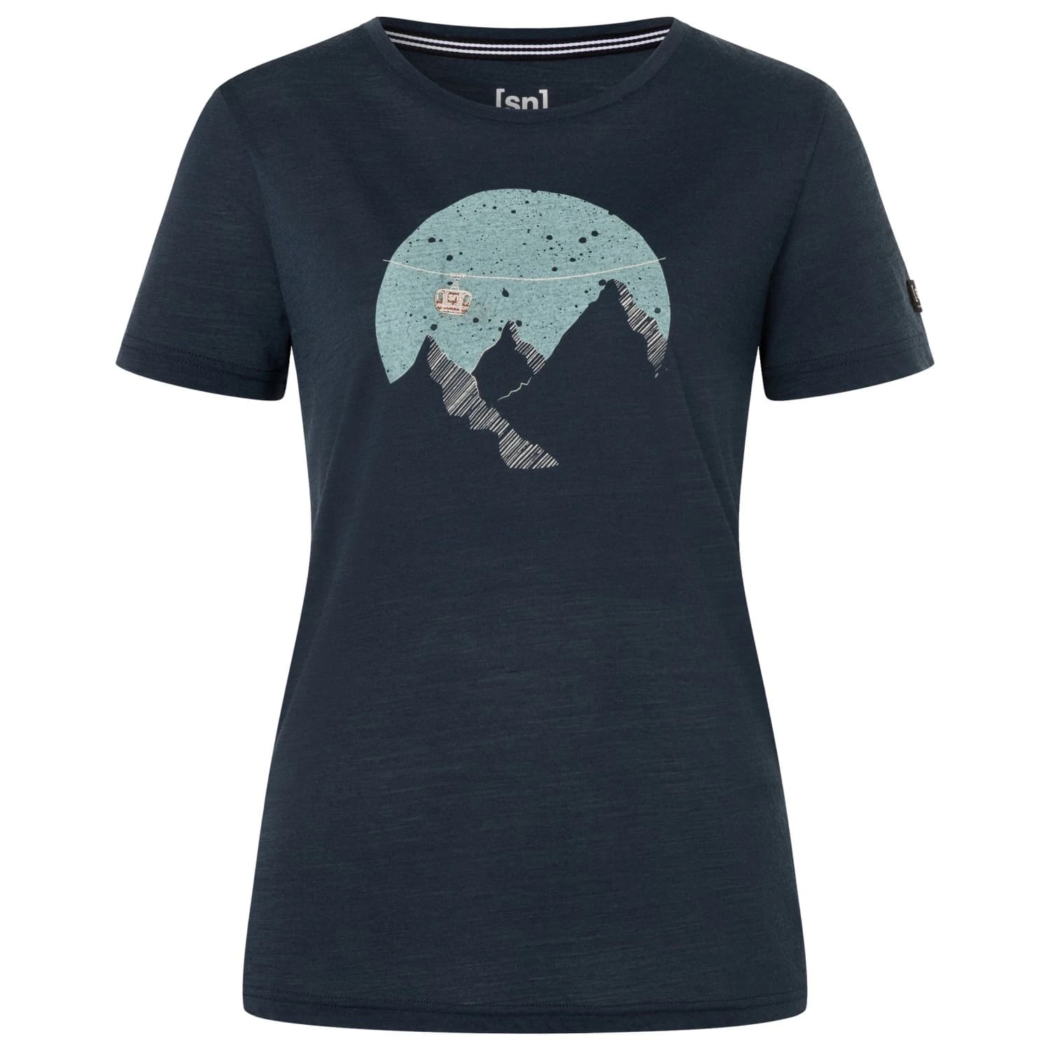 Мериносова блуза super.natural Women's Winter Gondola Tee Merino shirt - Blueberry / Various