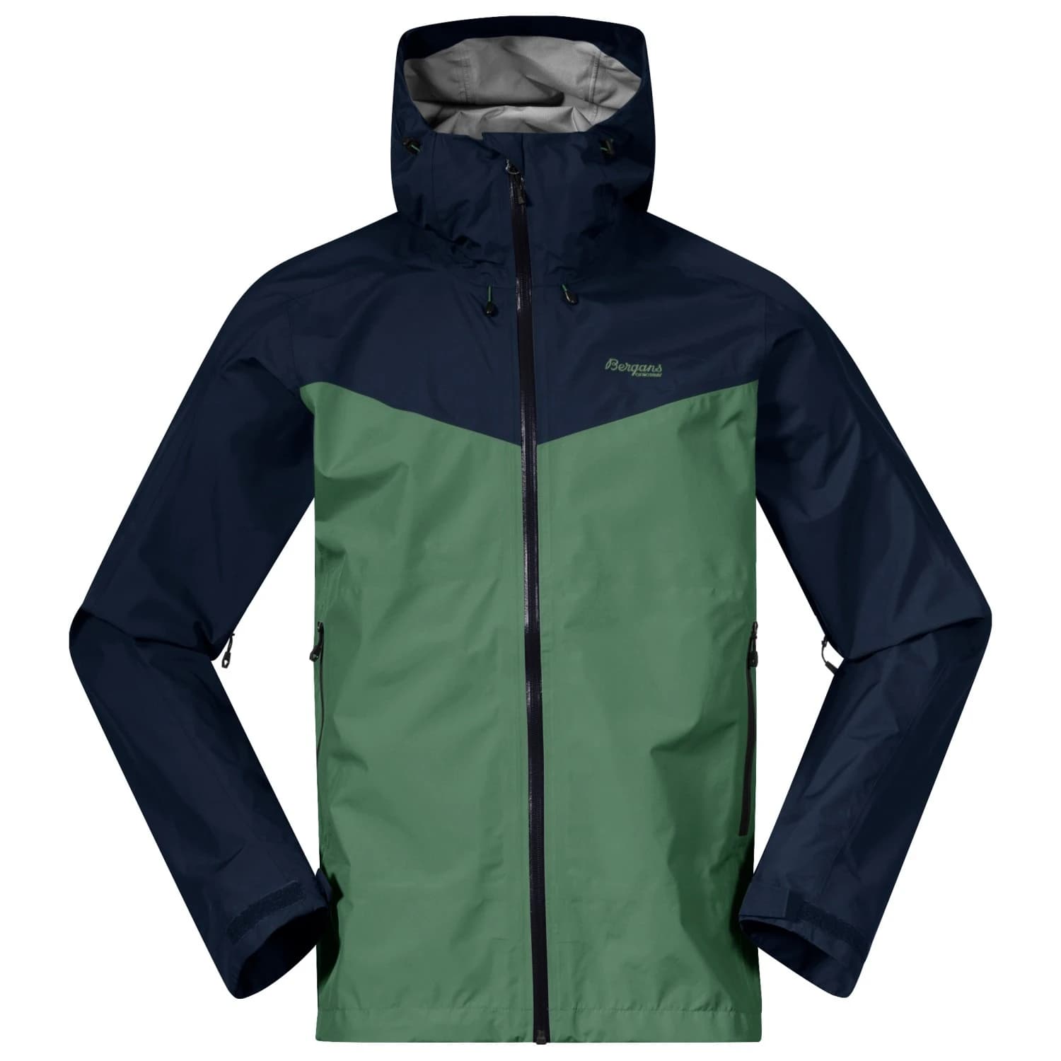 Водоустойчиво яке Bergans Skar Light 3L Shell Jacket Waterproof jacket - Dark Jade Green / Navy Blue
