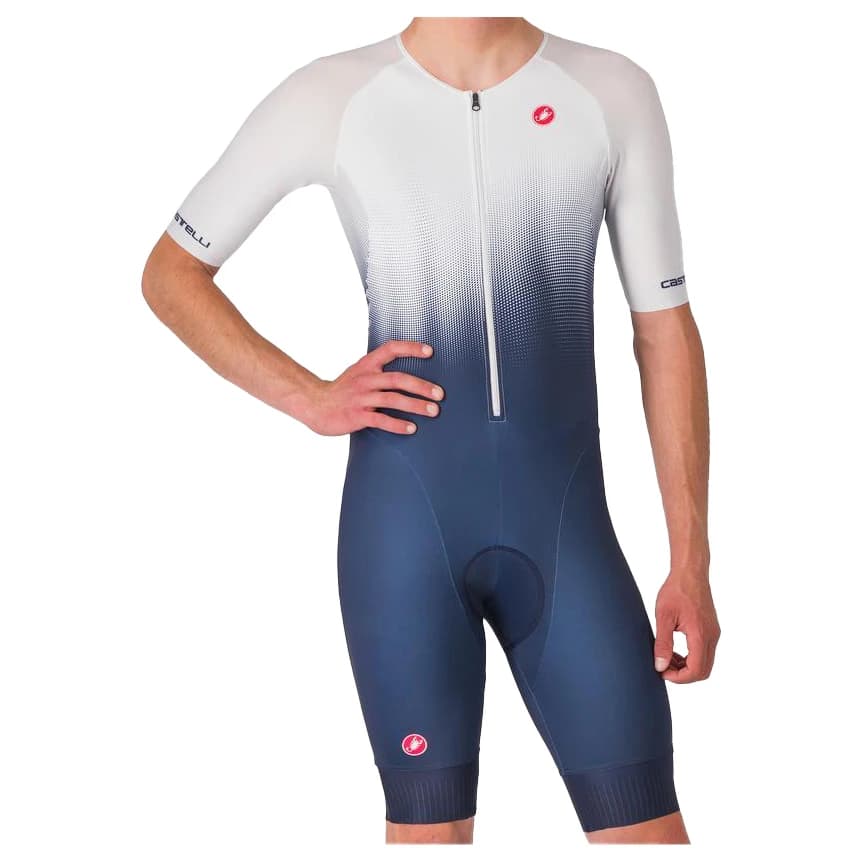 Скин за колоездене Castelli Core Tri Suit S/S Cycling skinsuit - Belgian Blue / White