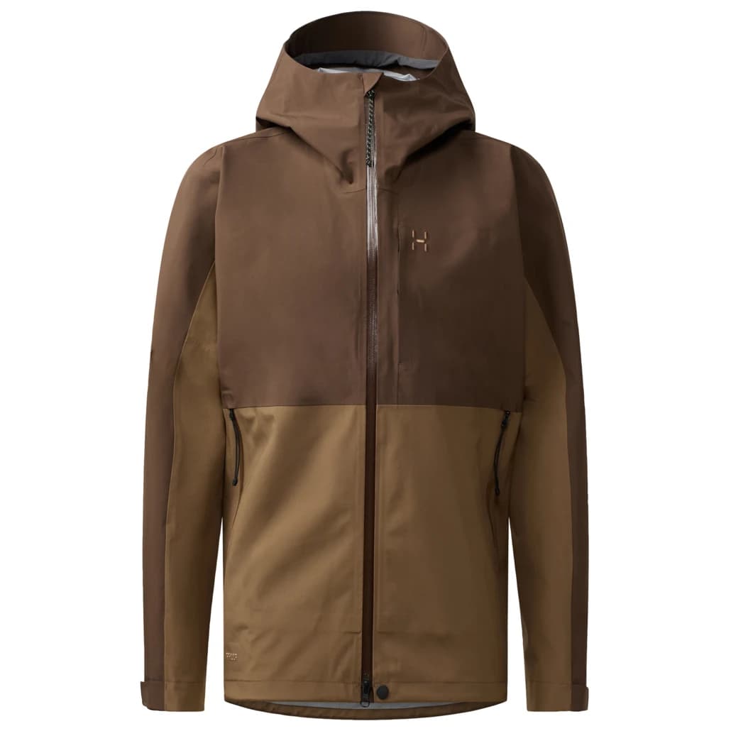 Мъжко водоустойчиво яке Haglöfs Front Proof II Jacket Waterproof jacket - Woodland Brown / Teak Brown