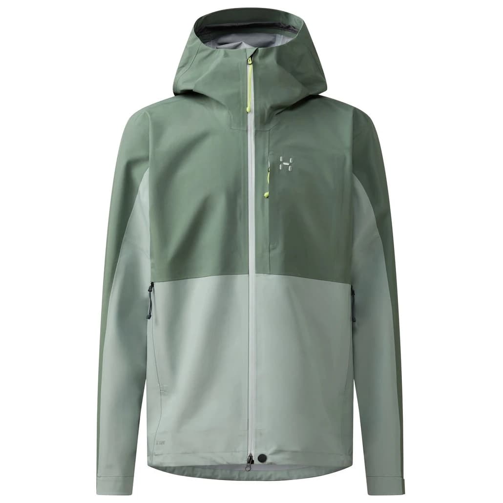 Мъжко водоустойчиво яке Haglöfs Front Proof II Jacket Waterproof jacket - Chlorophyll Green / Dew Green