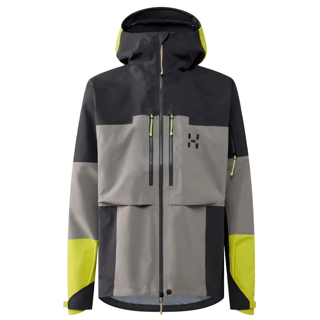 Мъжко водоустойчиво яке Haglöfs Spitz GTX Pro II Jacket Waterproof jacket - Stone Brick / Magnetite