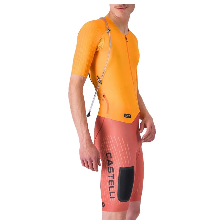 Скин за колоездене Castelli Unlimited Speedsuit Cycling skinsuit - Vivid Orange / Hot Sauce-Black