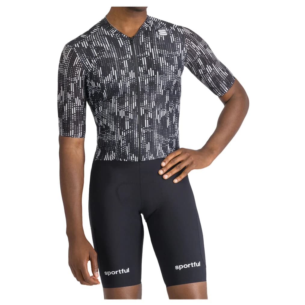 Мъжки скин за колоездене Sportful G-Suit Cycling skinsuit - Black / White