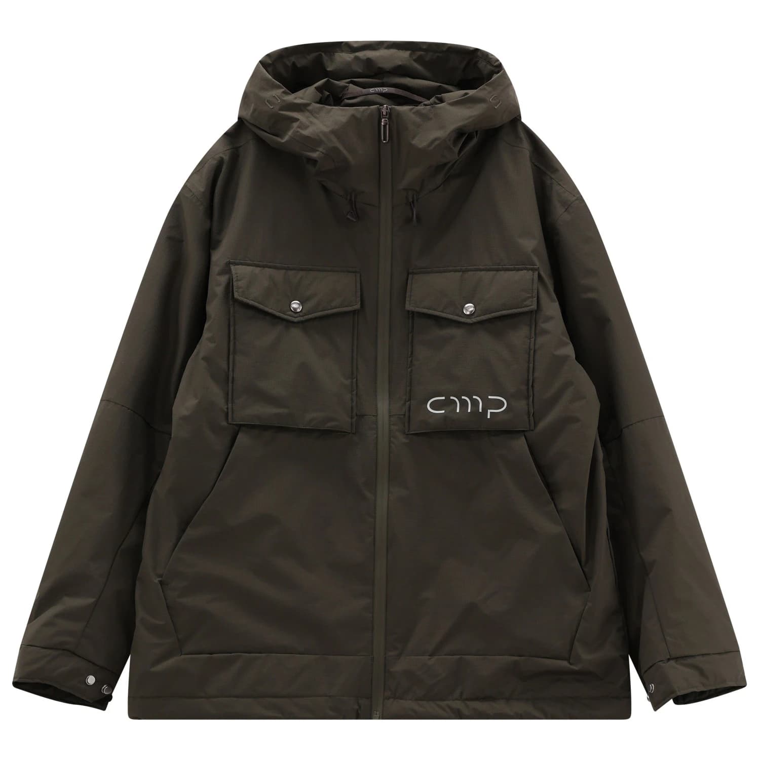 Мъжко водоустойчиво яке CMP Jacket Fix Hood with Chest Pockets Waterproof jacket - Olive