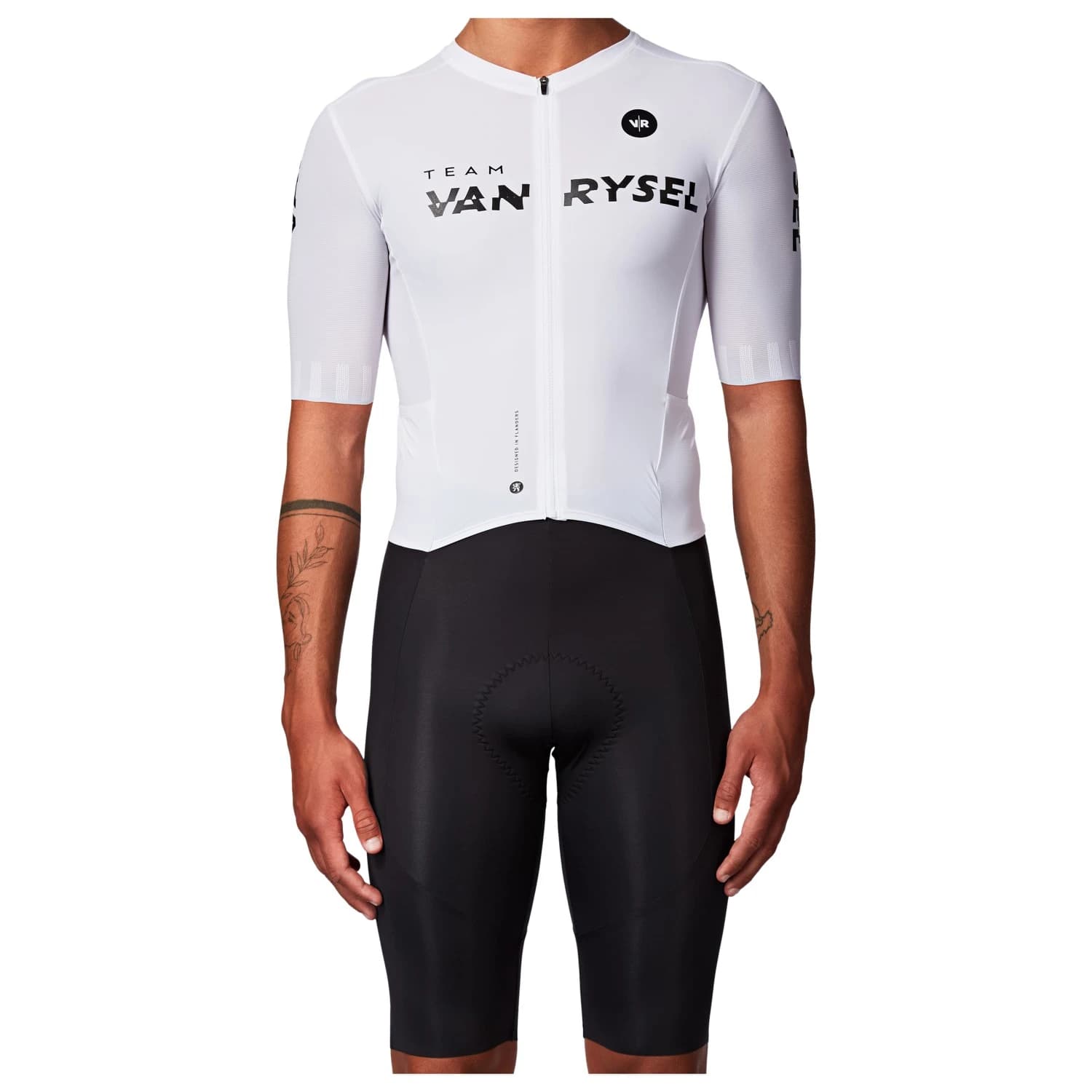 Мъжки скин за колоездене Van rysel Suit RCR Cycling skinsuit - Black White